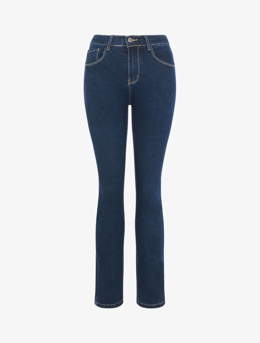 Push-up slim fit jeans in grote maat - blauw