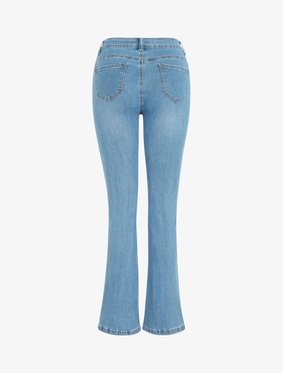 Push-up. uitlopende jeans - blauw - Image 2
