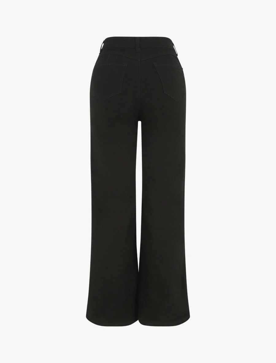 Push-up. uitlopende jeans - zwart - Image 2