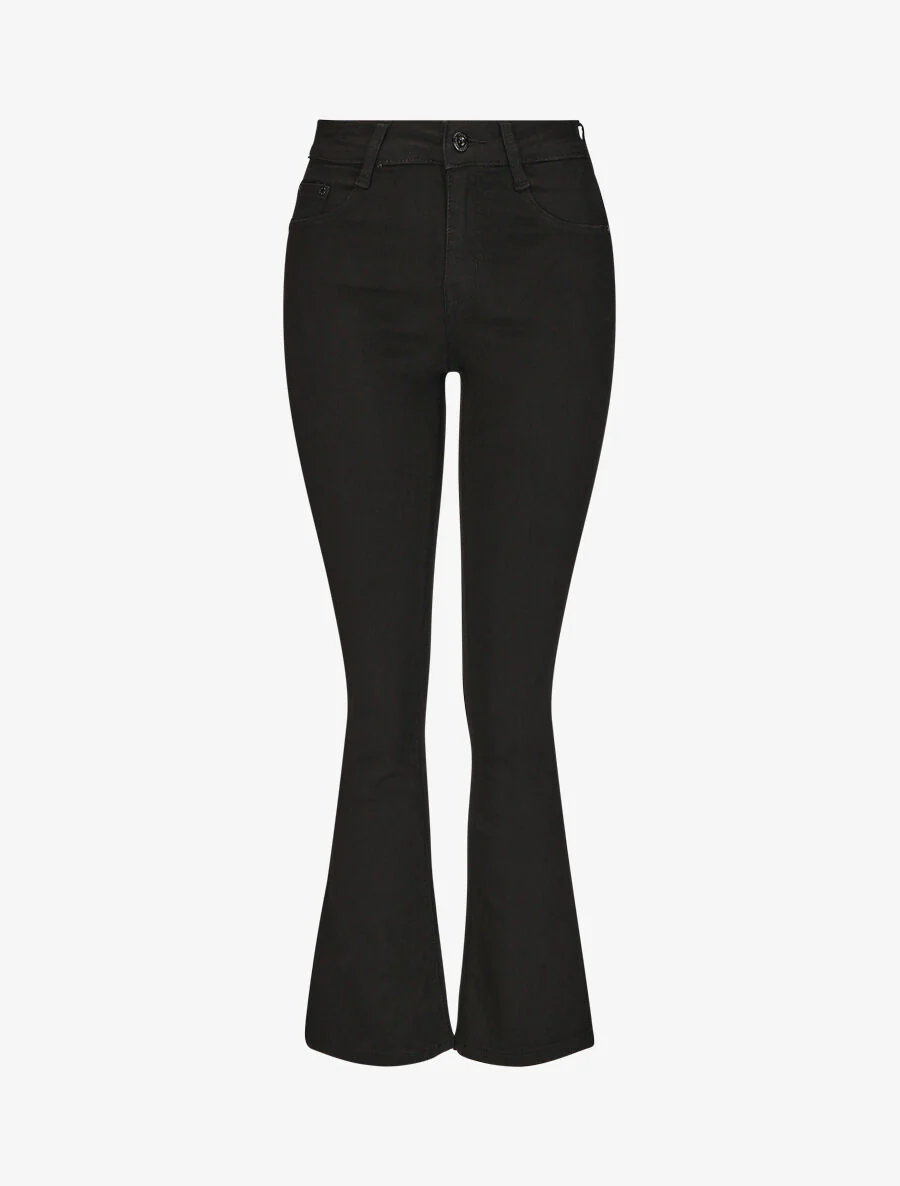 Push-up. uitlopende jeans - zwart