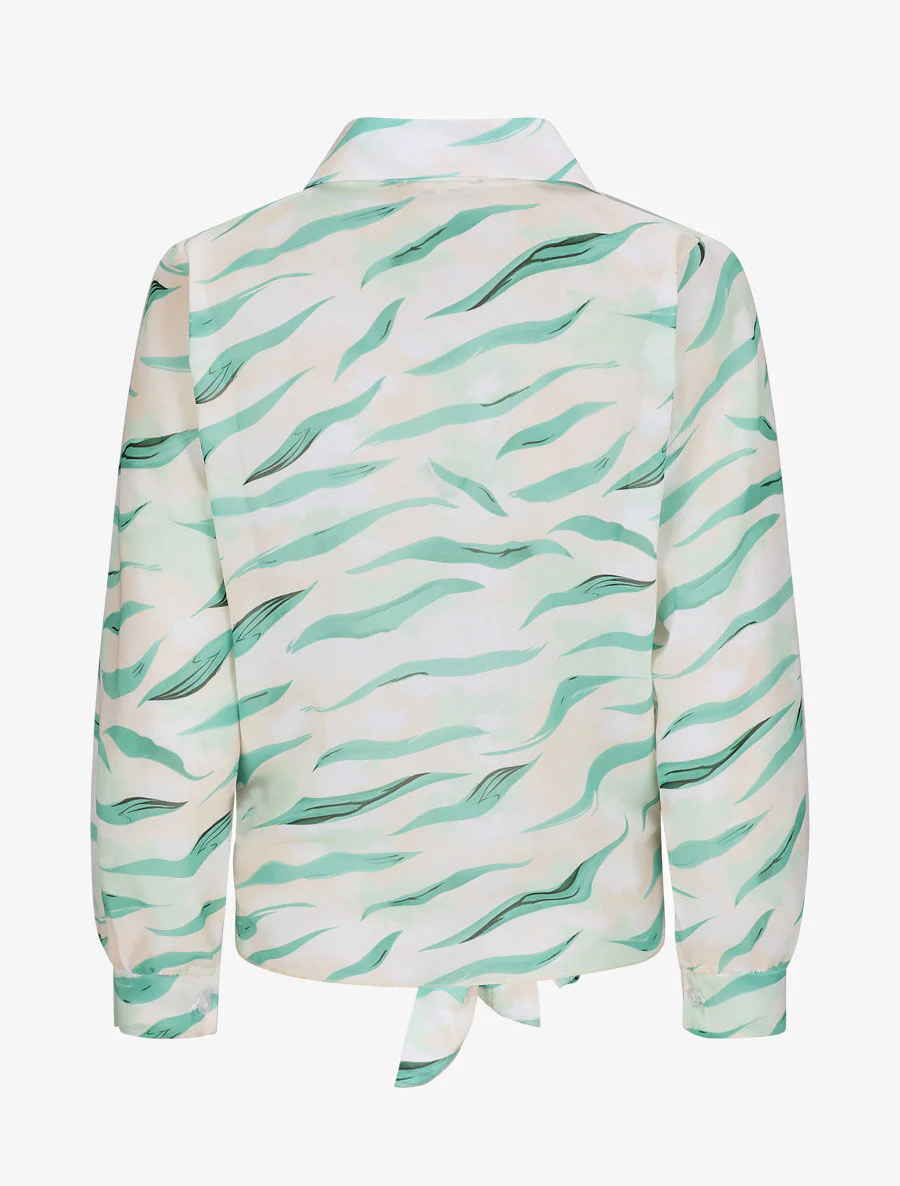 Recht gebonden gestreepte getatoeëerde shirt - Ecru - Image 2