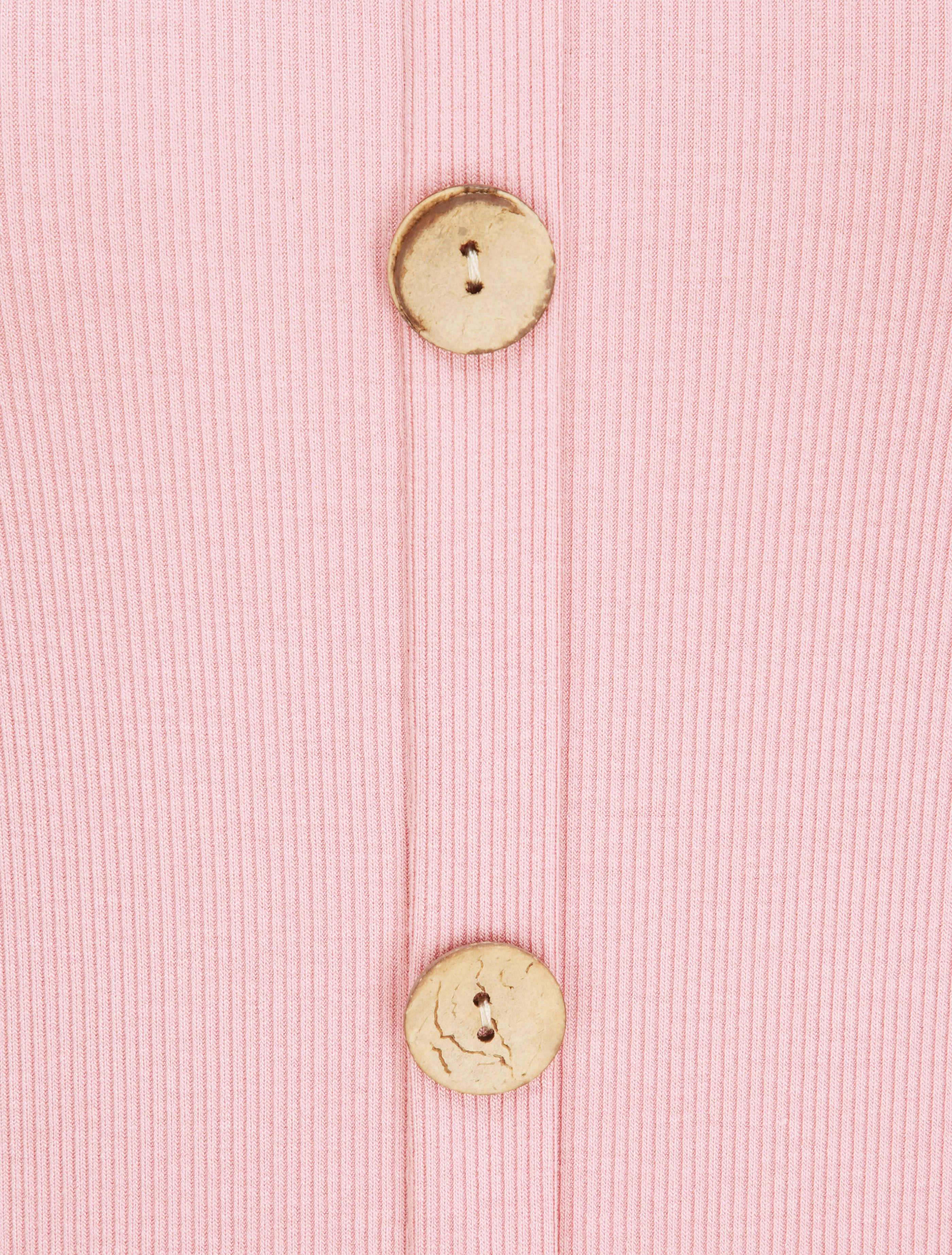 Recht gebreide gebutste singlet - Roze - Image 3