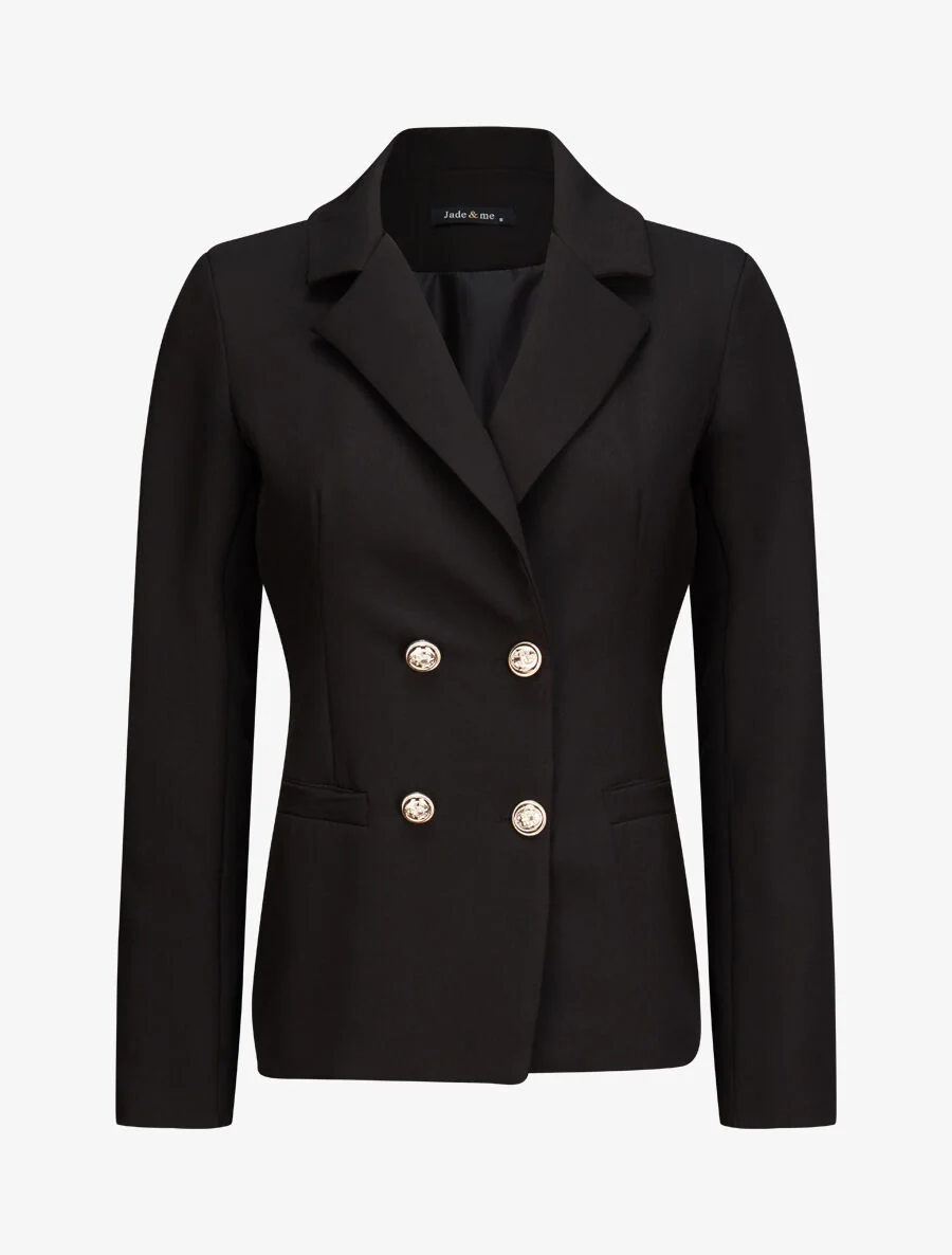 Recht oversized blazer - Zwart
