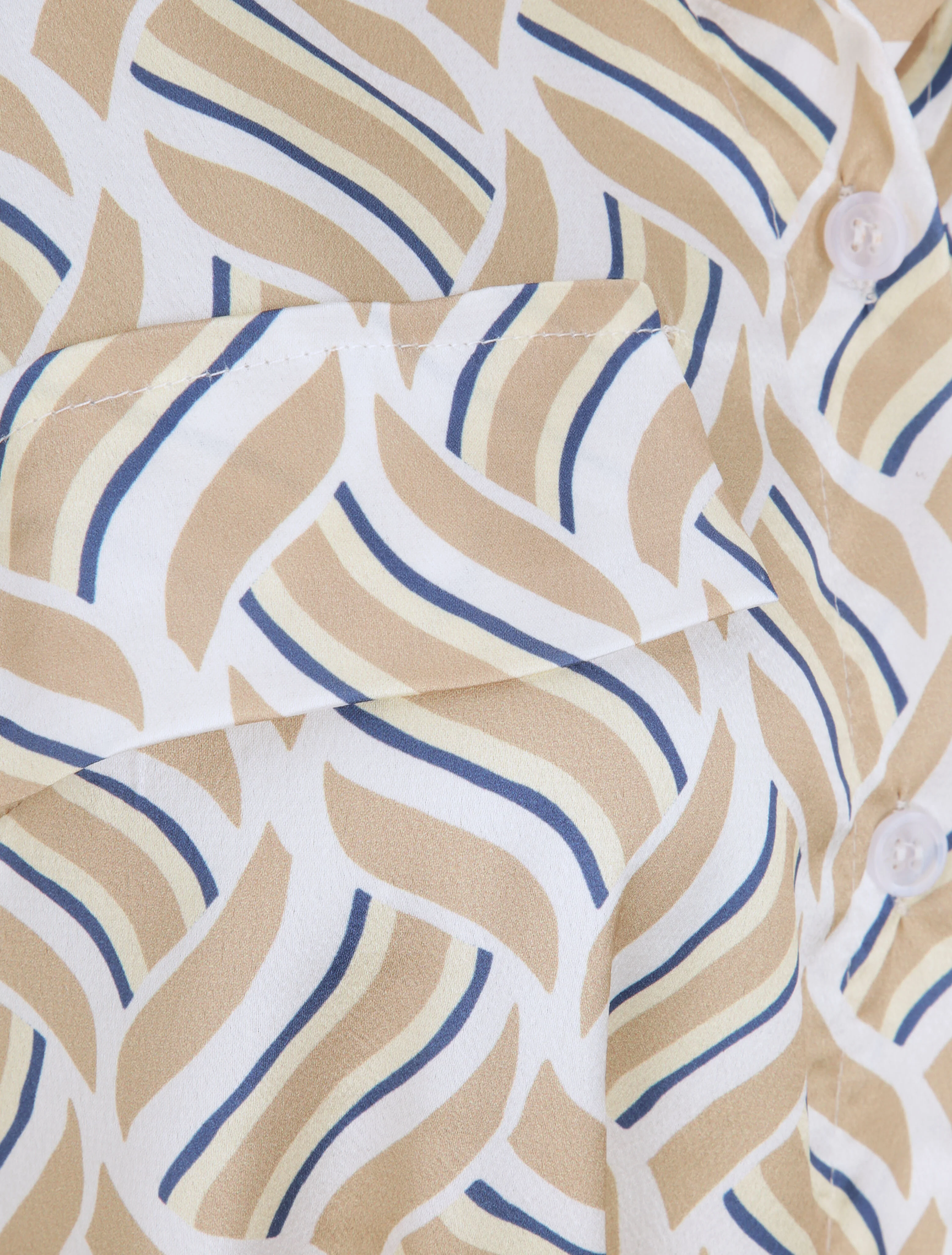 Recht shirtjurk zonder mouwen met grafisch print - beige - Image 3