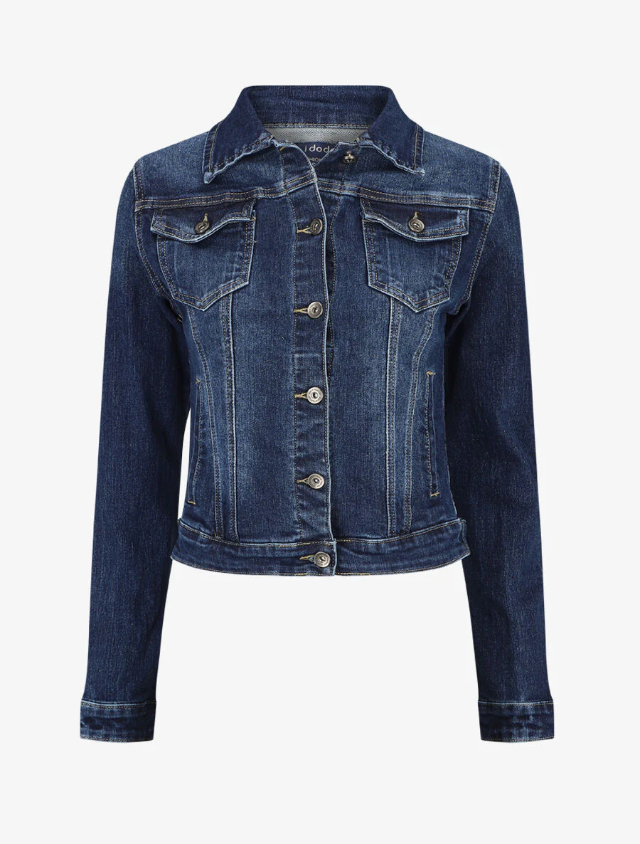 Recht spijkerjack - Denim blauw