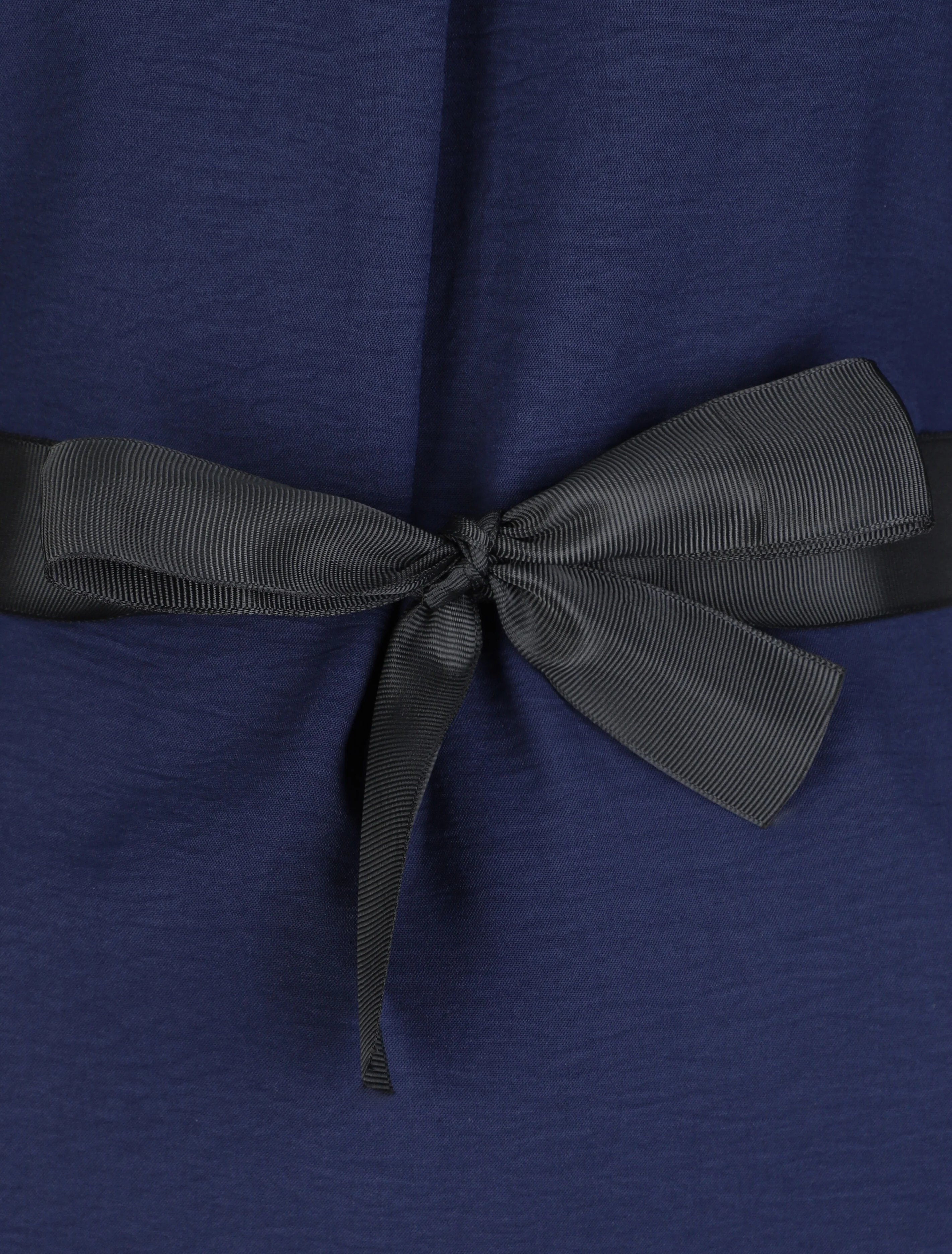 Rechte effen blouse met 3/4 mouwen - Marineblauw - Image 3