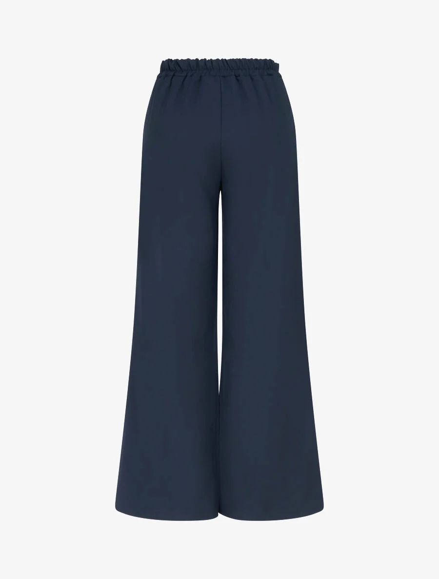 Rechte broek met fantasieriem - Marine - Image 2
