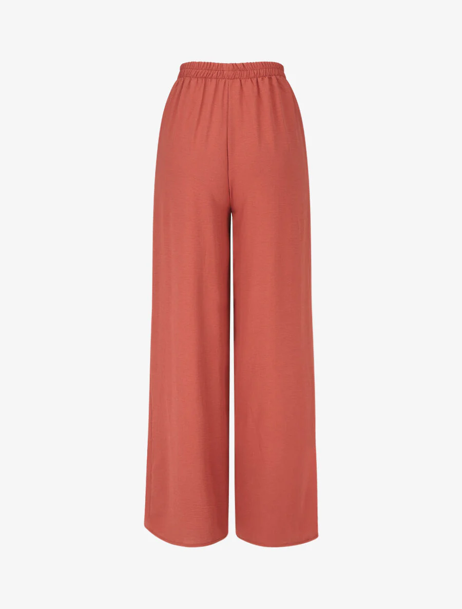 Rechte broek met overlappende panelen - Koraal - Image 2
