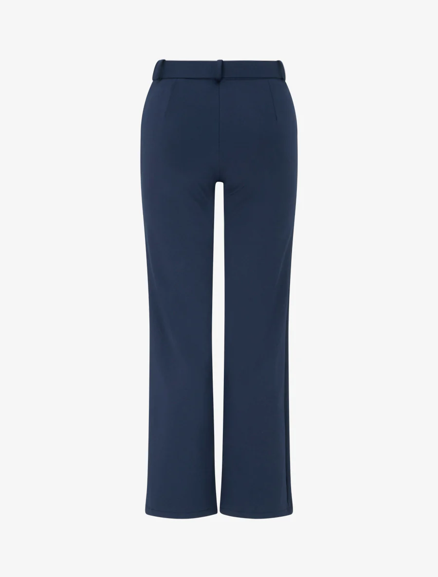 Rechte broek met riem - Marine - Image 2