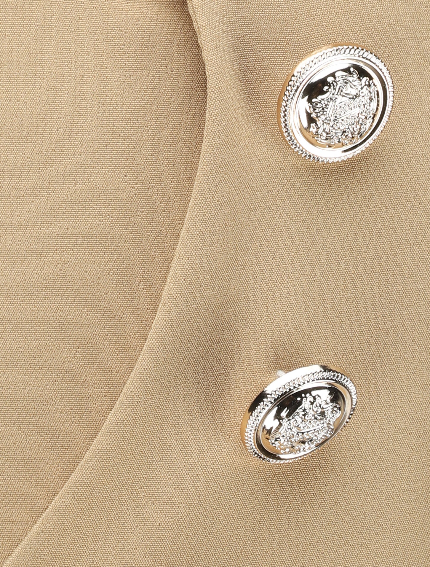 Rechte broek met knopen en gestileerde taille - Camel - Image 3
