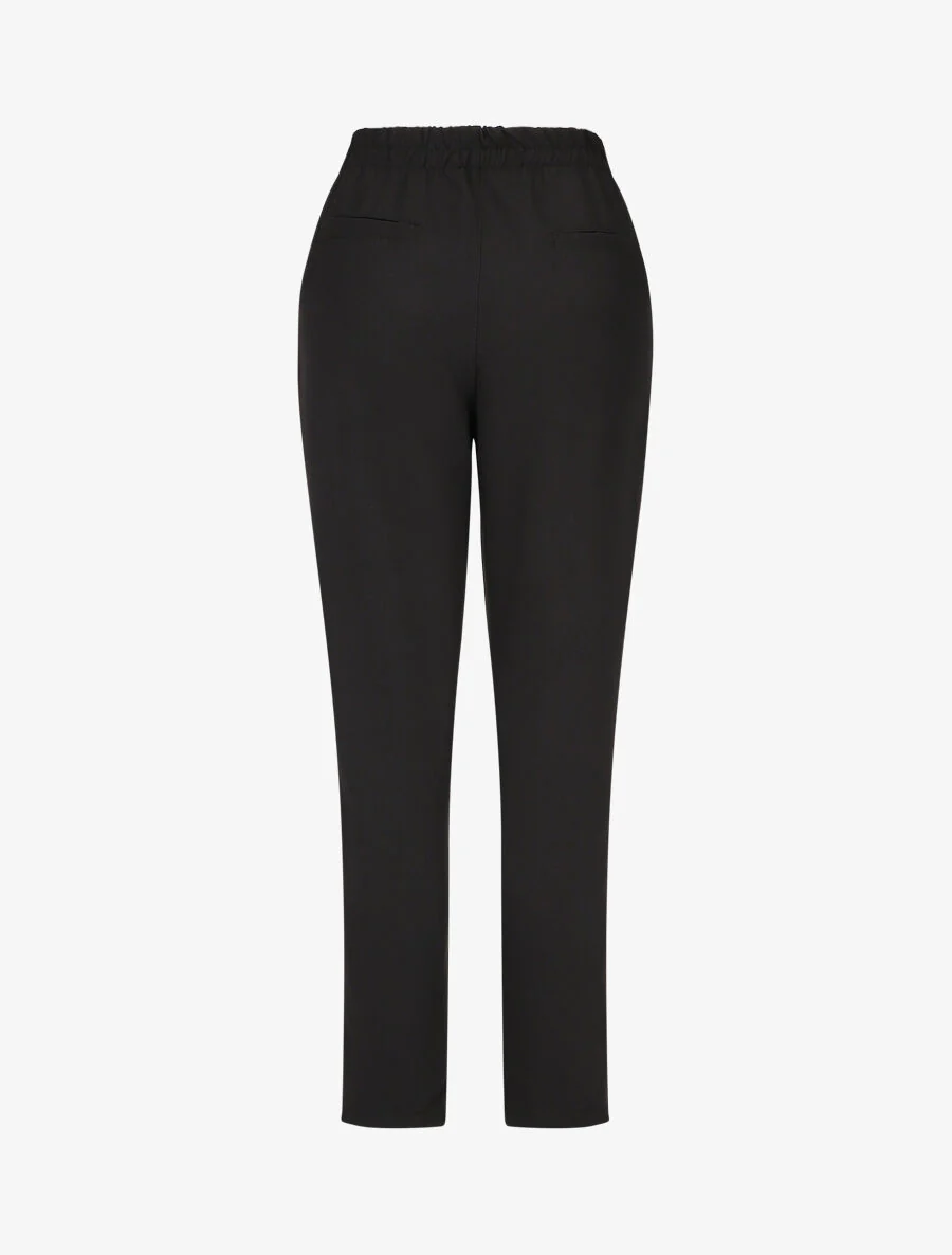 Rechte broek met vergulde sierknopen - zwart - Image 2