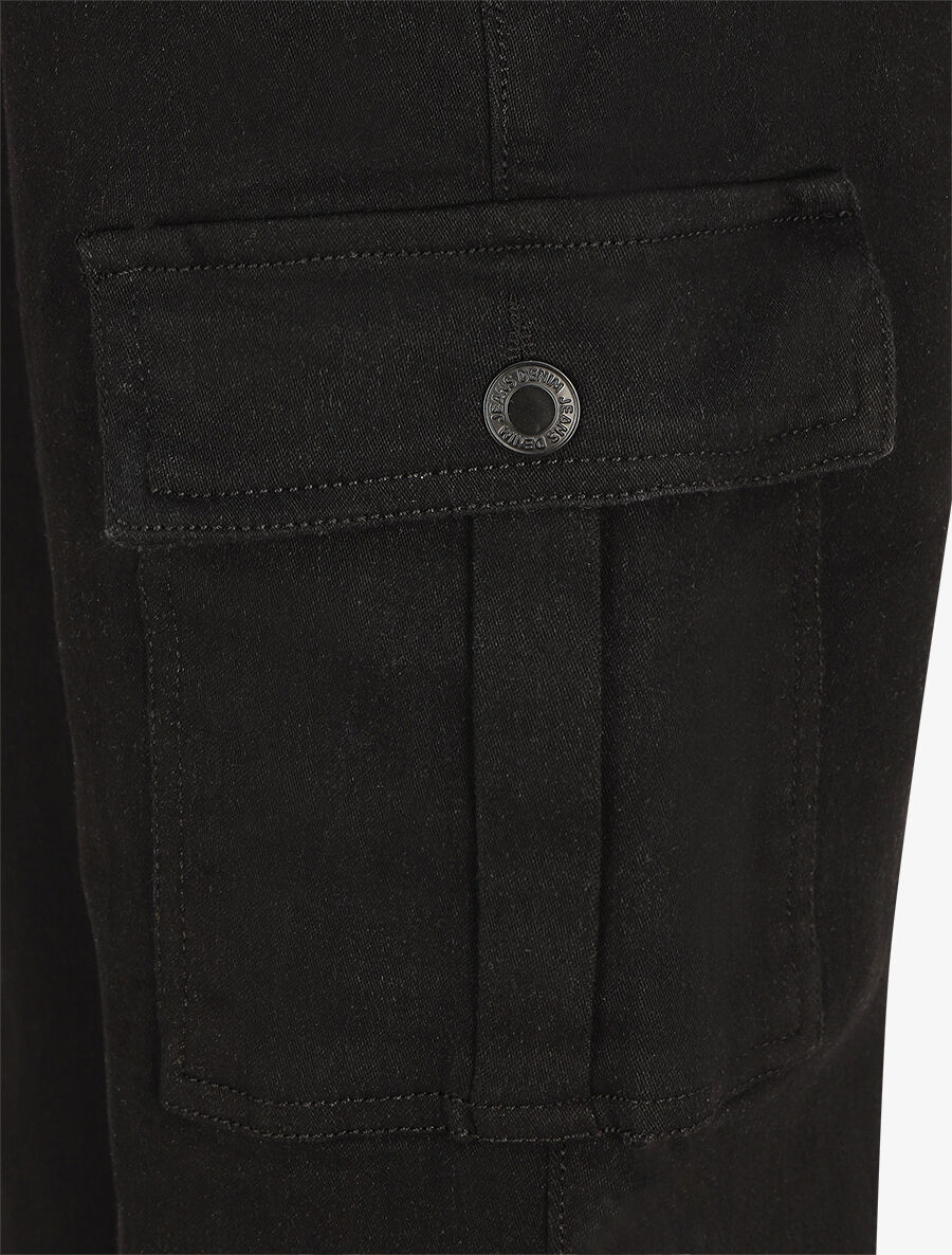 Rechte cargo jeans - zwart - Image 3