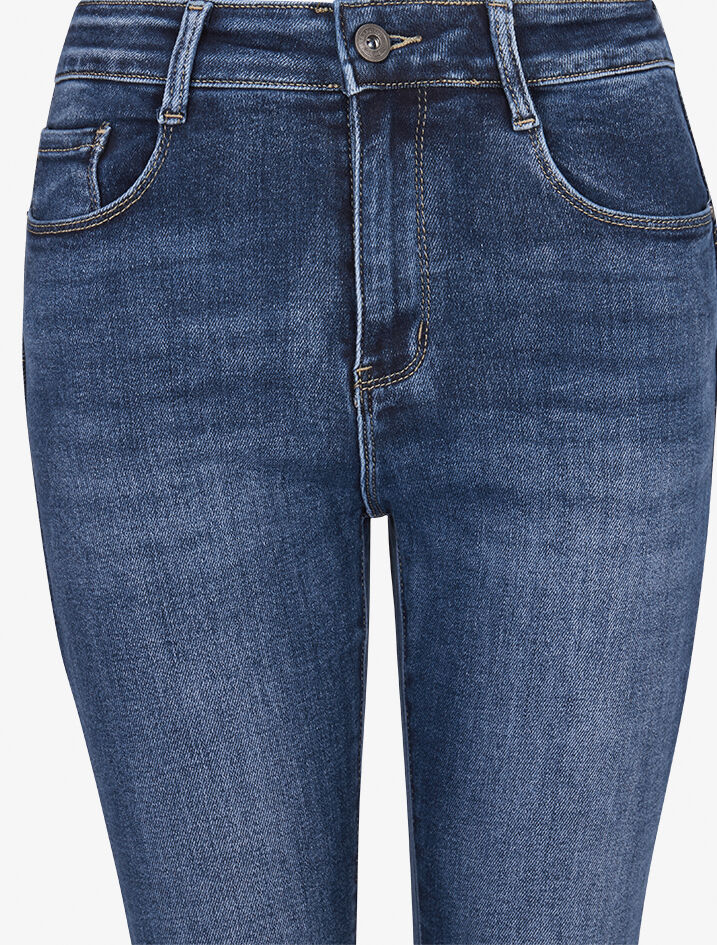 Rechte casual verwassen jeans - Blauw stone - Image 3