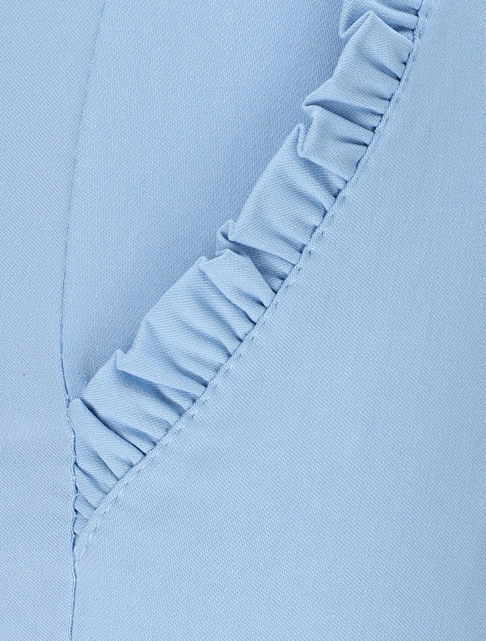 Rechte chino broek met ruches zakken - Lichtblauw - Image 3