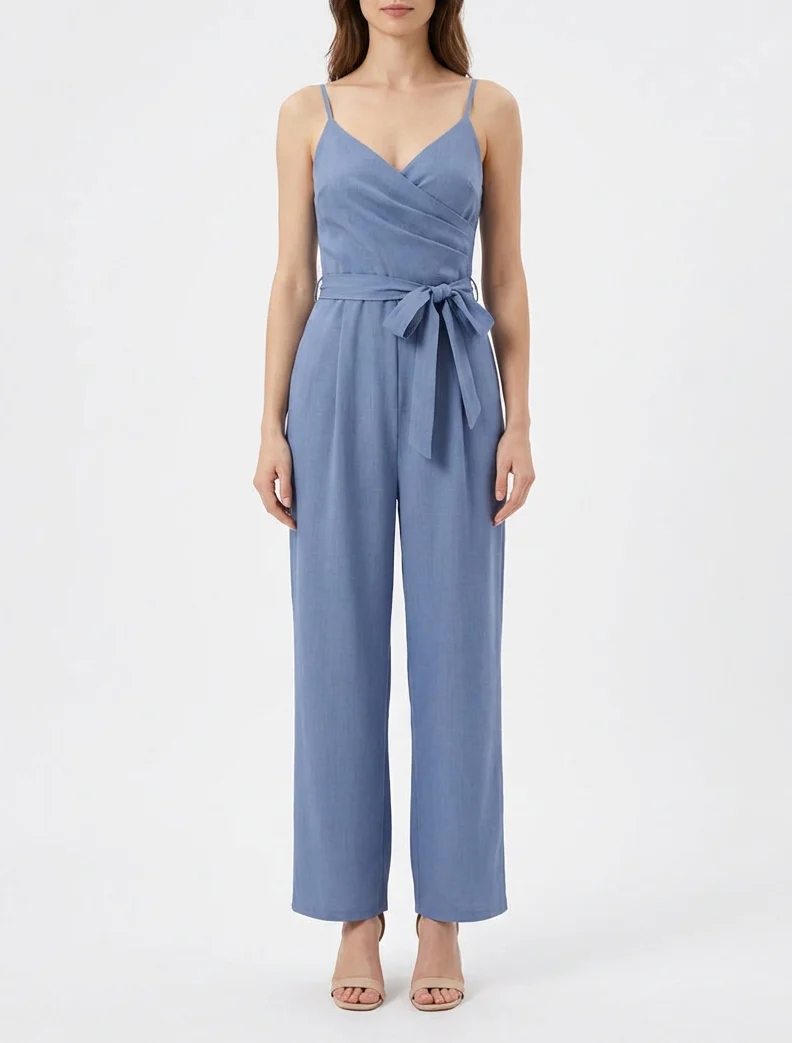 Rechte combinatie met fijne bandjes - Blauw - Image 4