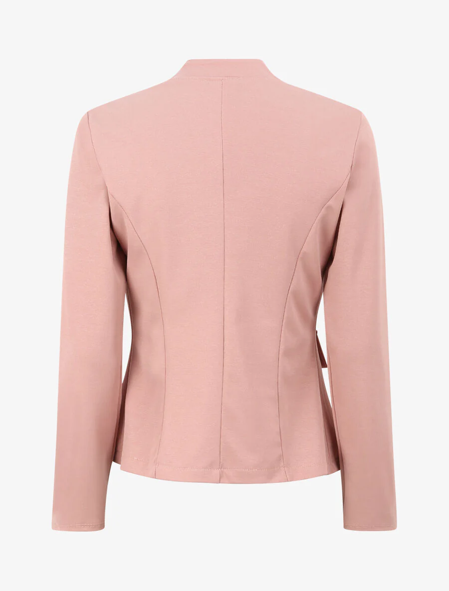 Rechte effen jas met Mao kraag - Roze - Image 2