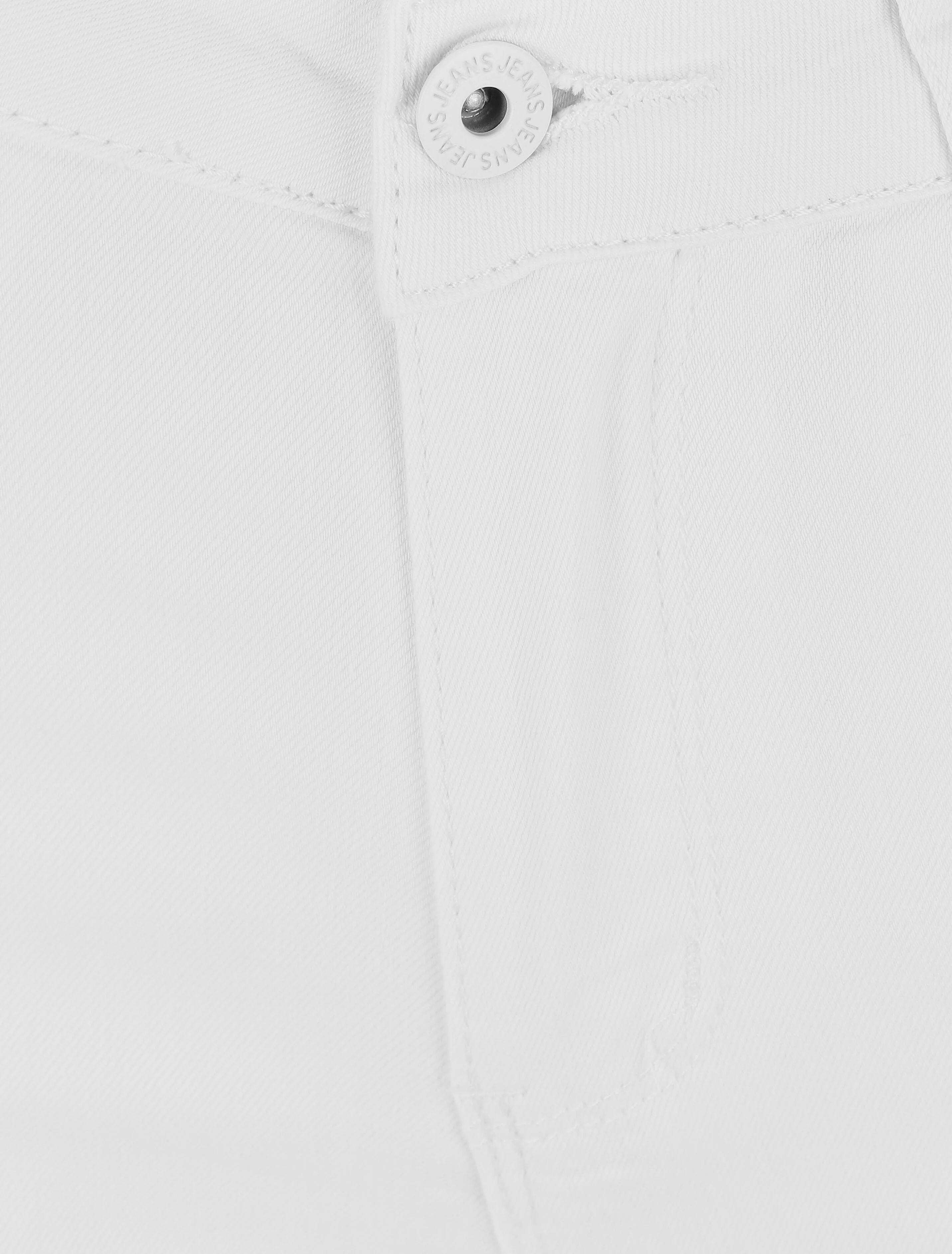 Rechte effen push up bermuda shorts - wit - Image 3