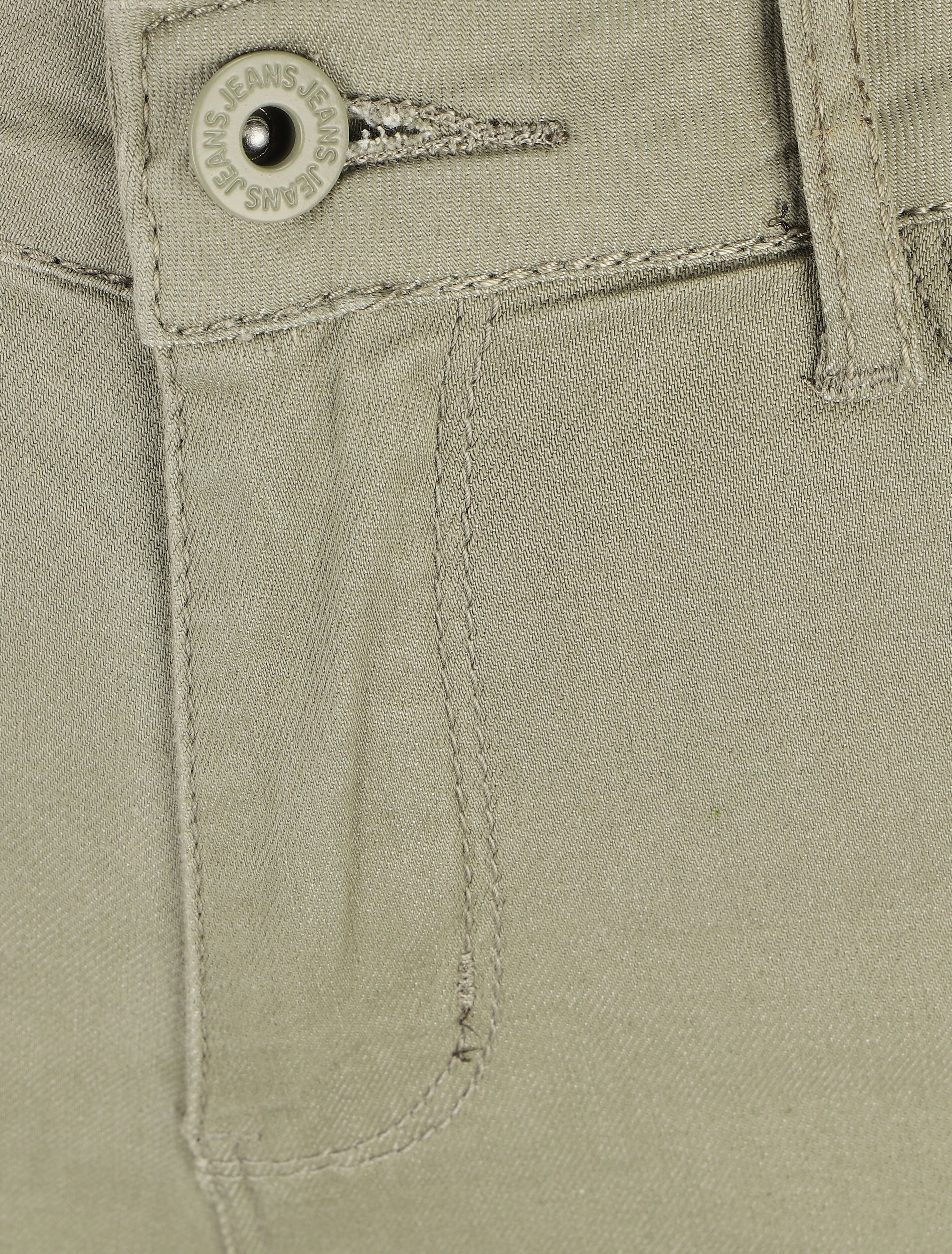 Rechte effen push up bermuda shorts - Kakigroen - Image 3