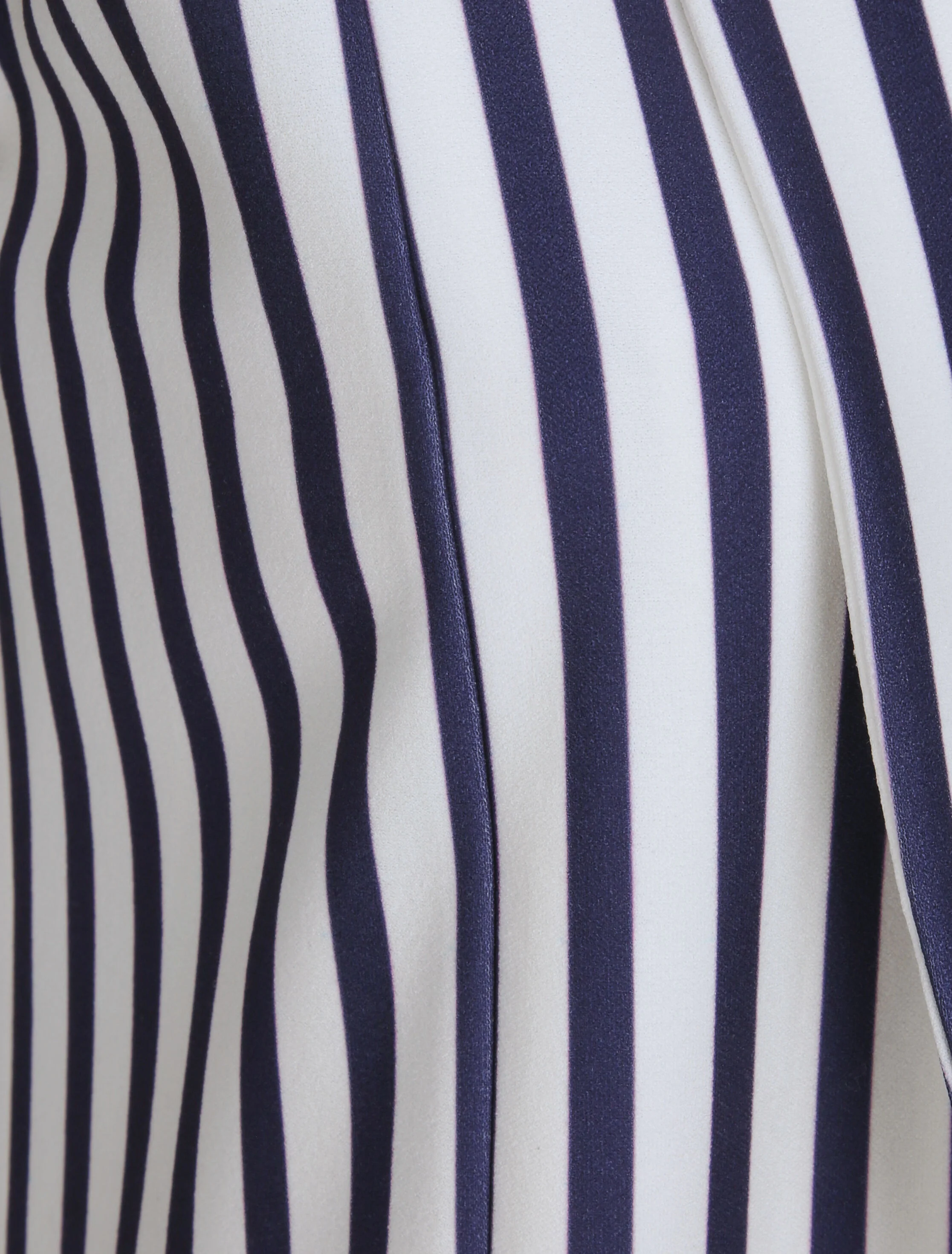 Rechte gestreepte blazer met 3/4 mouwen - Marineblauw - Image 3