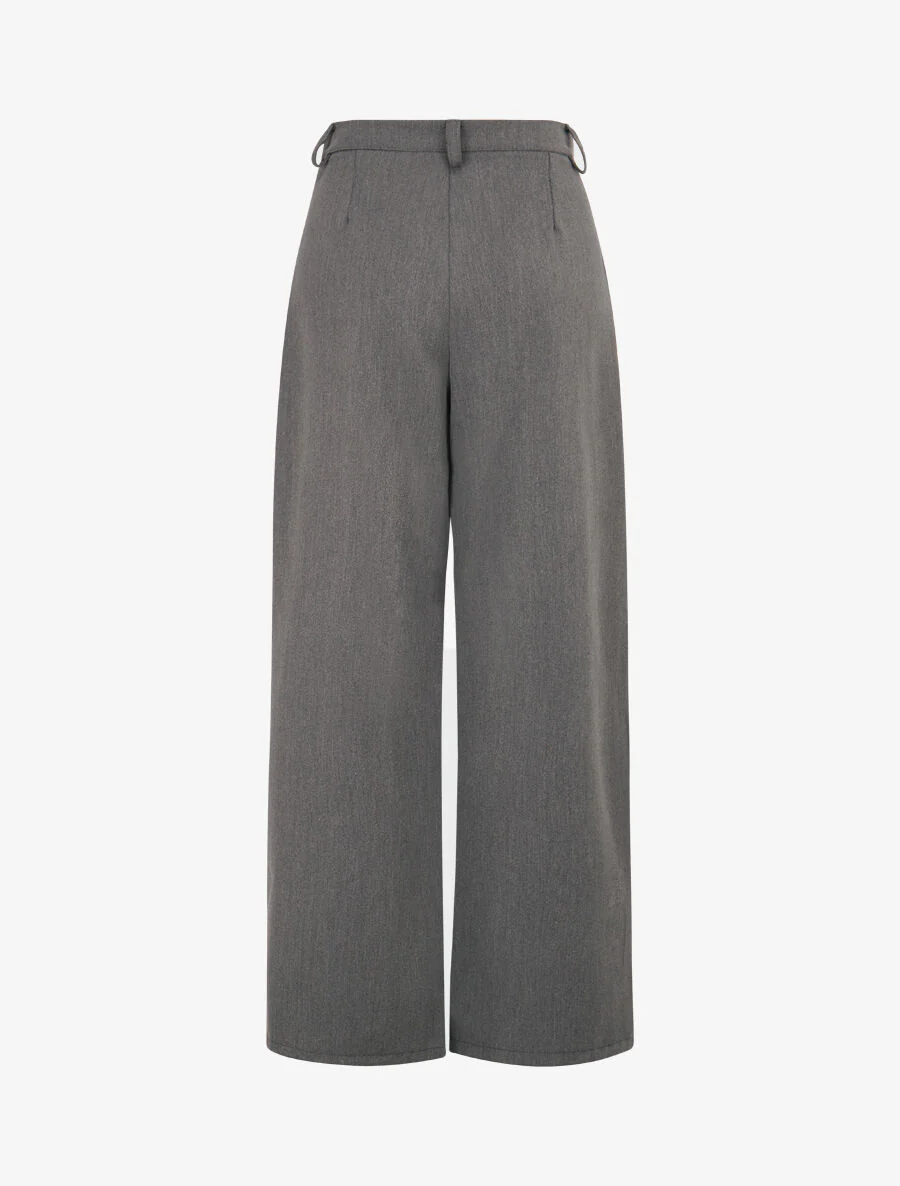 Rechte getailleerde broek - Donkergrijs - Image 2