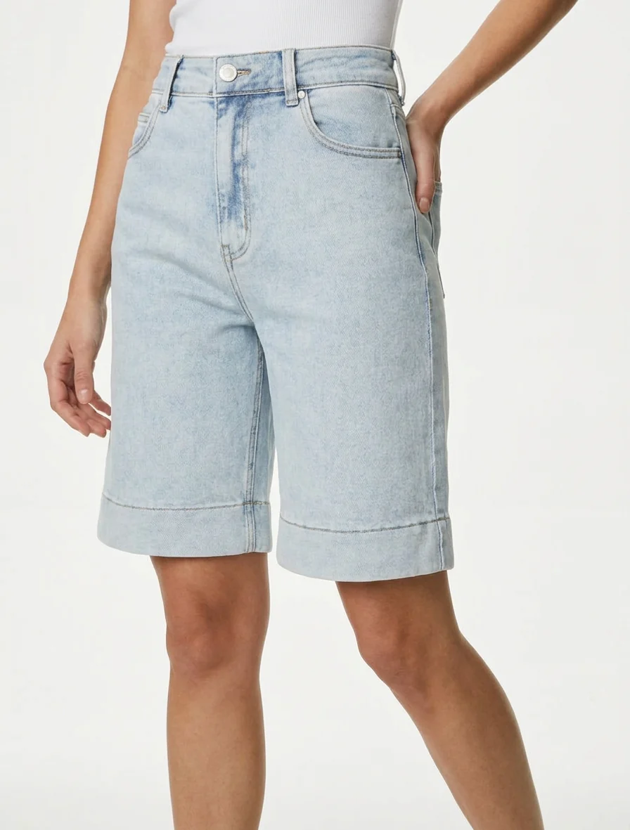 Rechte jeans Bermuda - Blauw - Image 4