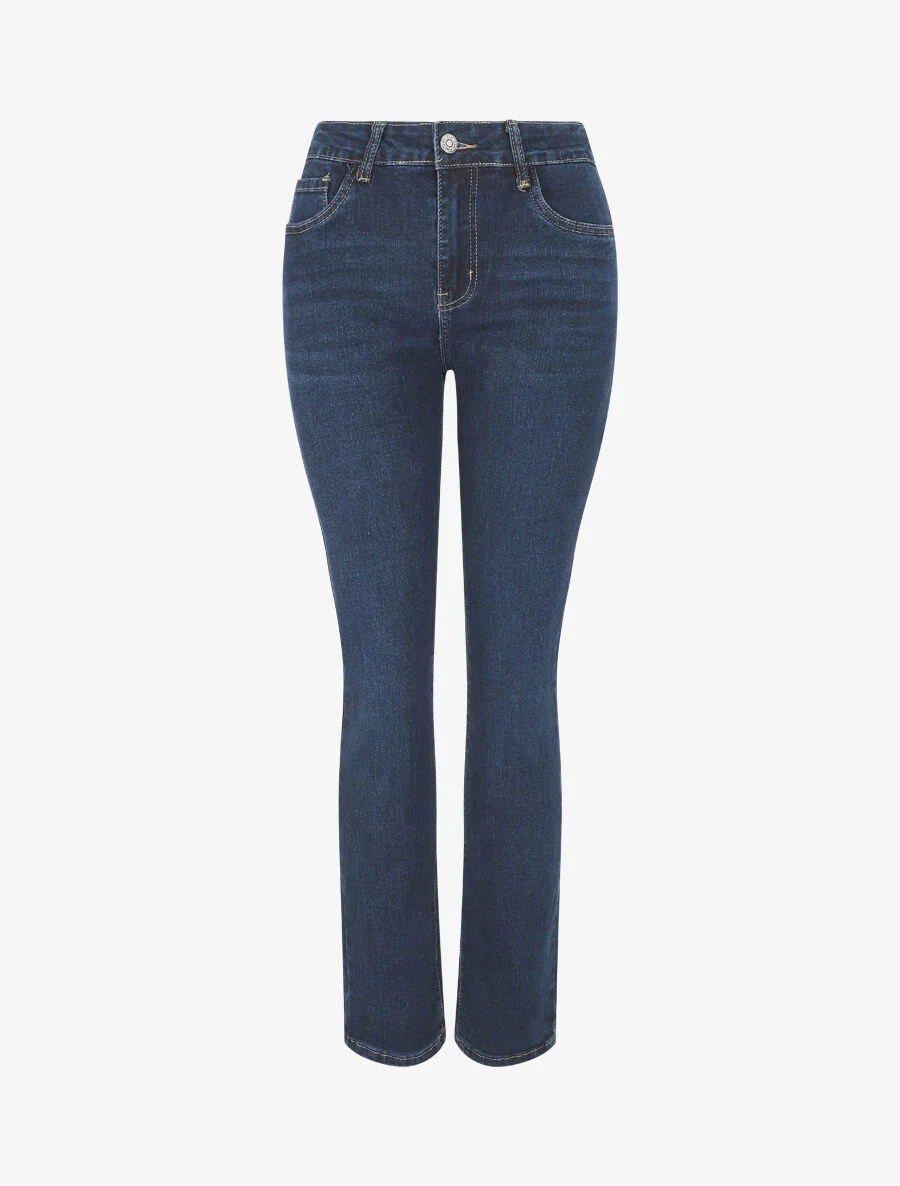 Rechte jeans in grote maat met standaard taille - Onbewerkt blauw