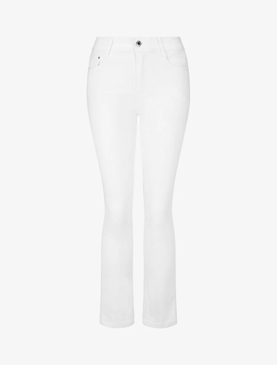 Rechte jeans in grote maat met standaard taille - wit