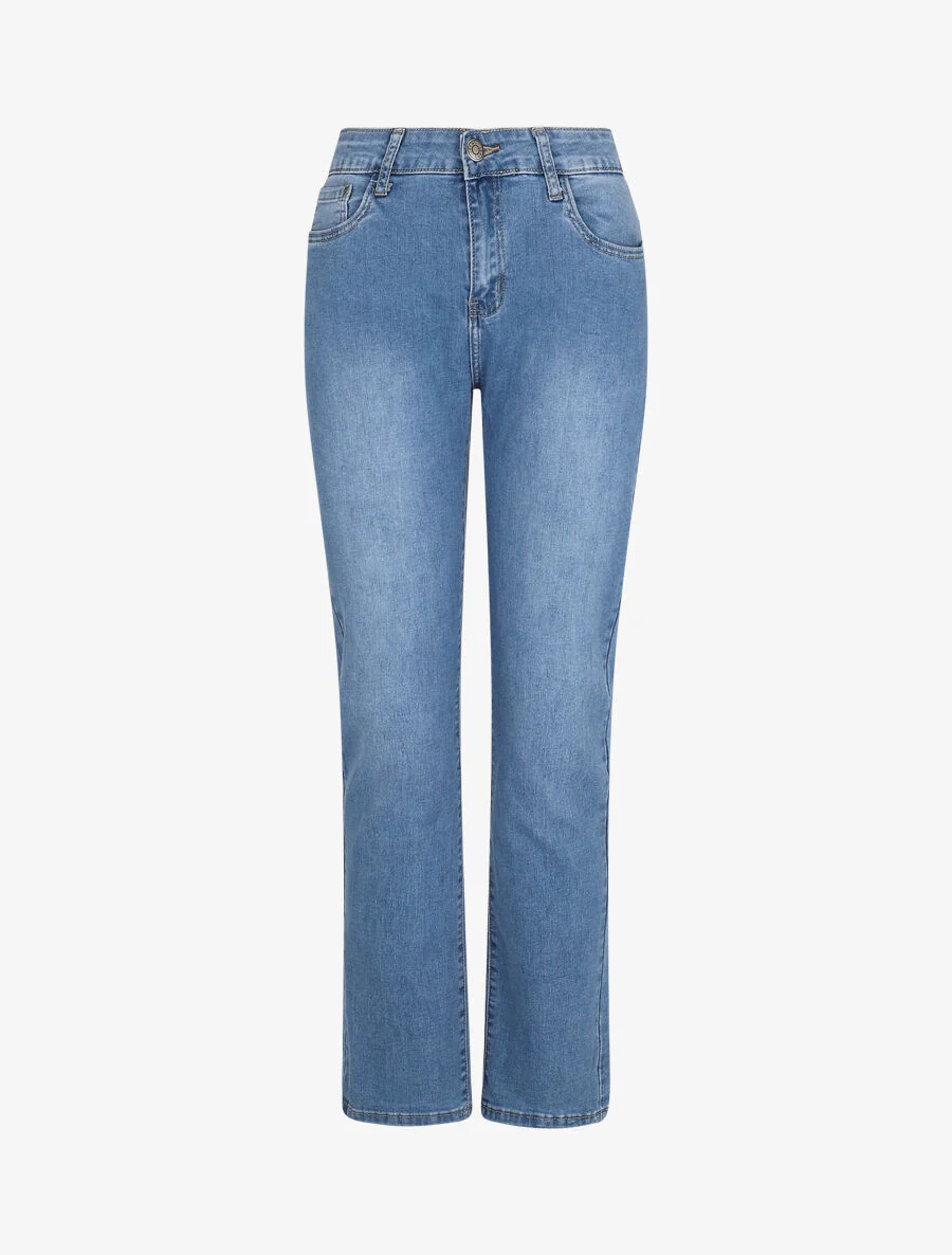 Rechte jeans in grote maat met standaard taille - blauw