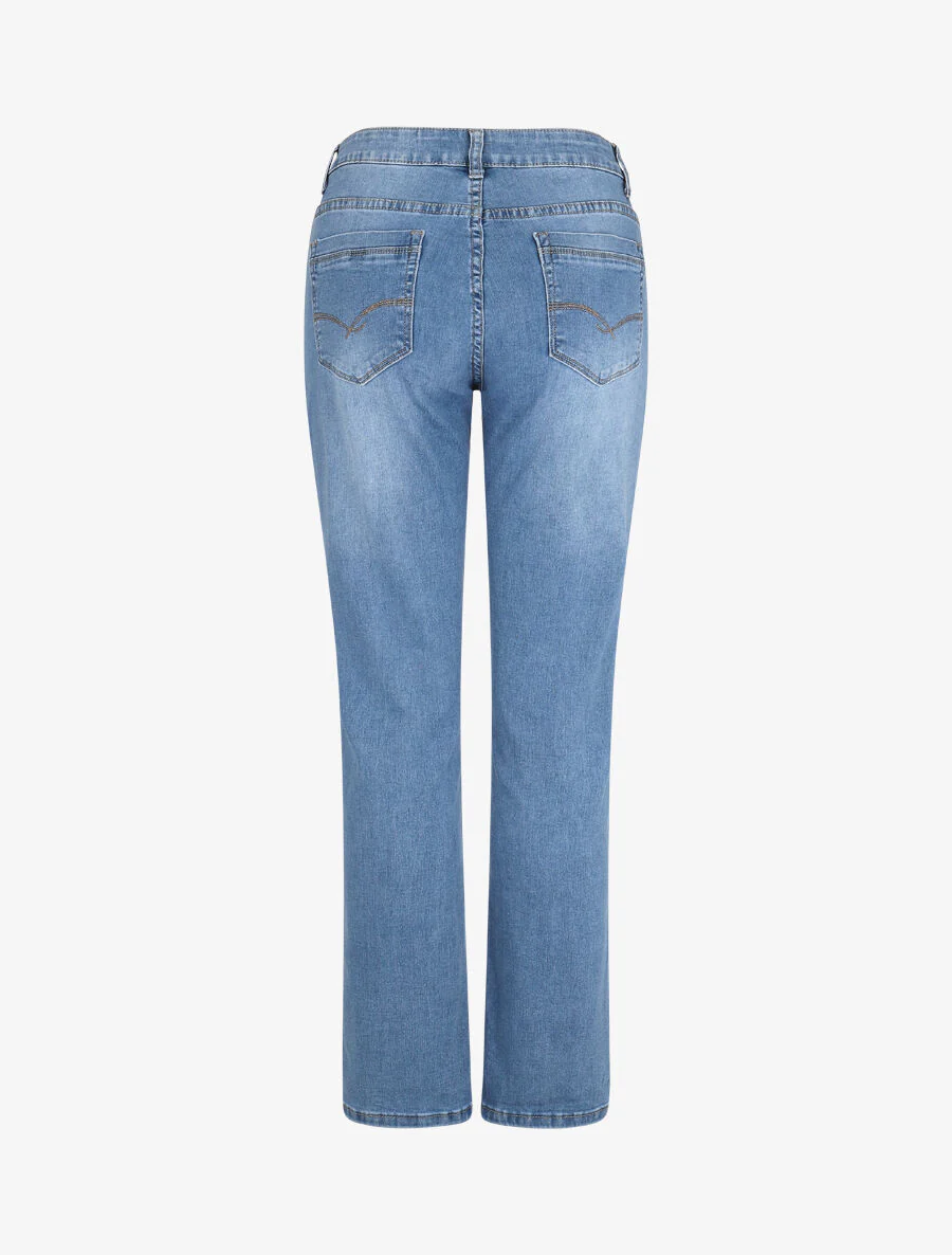 Rechte jeans in grote maat met standaard taille - blauw - Image 2