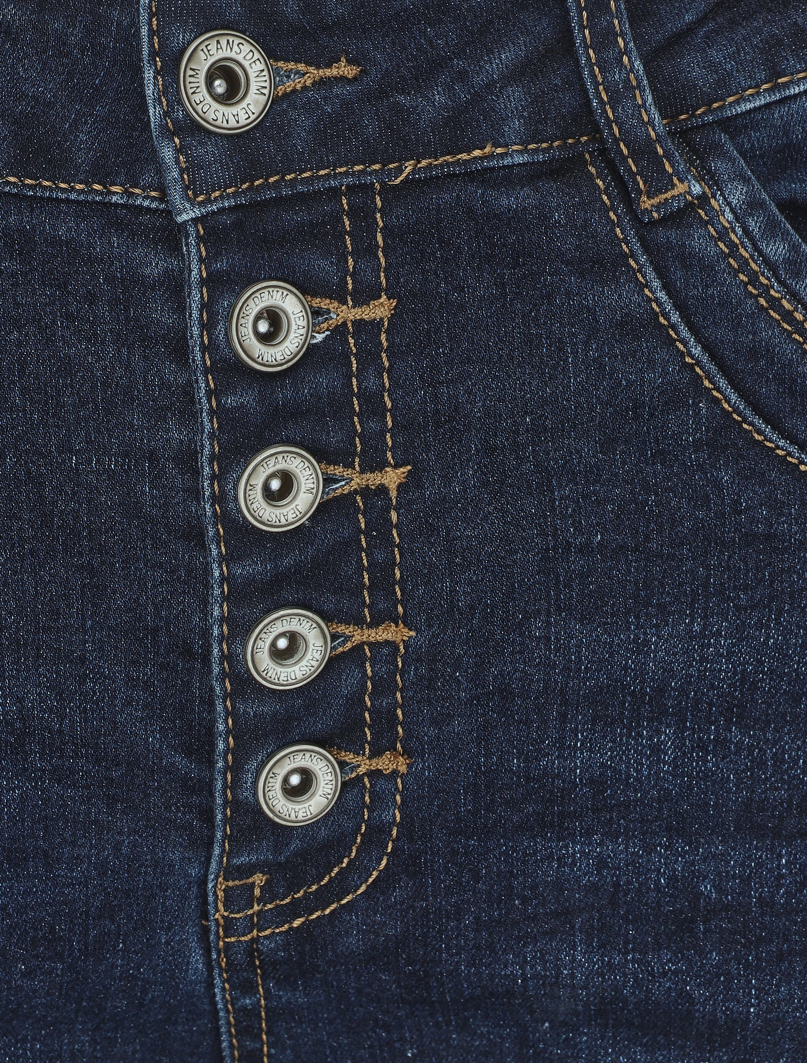 Rechte jeans met hoge taille - blauw - Image 3