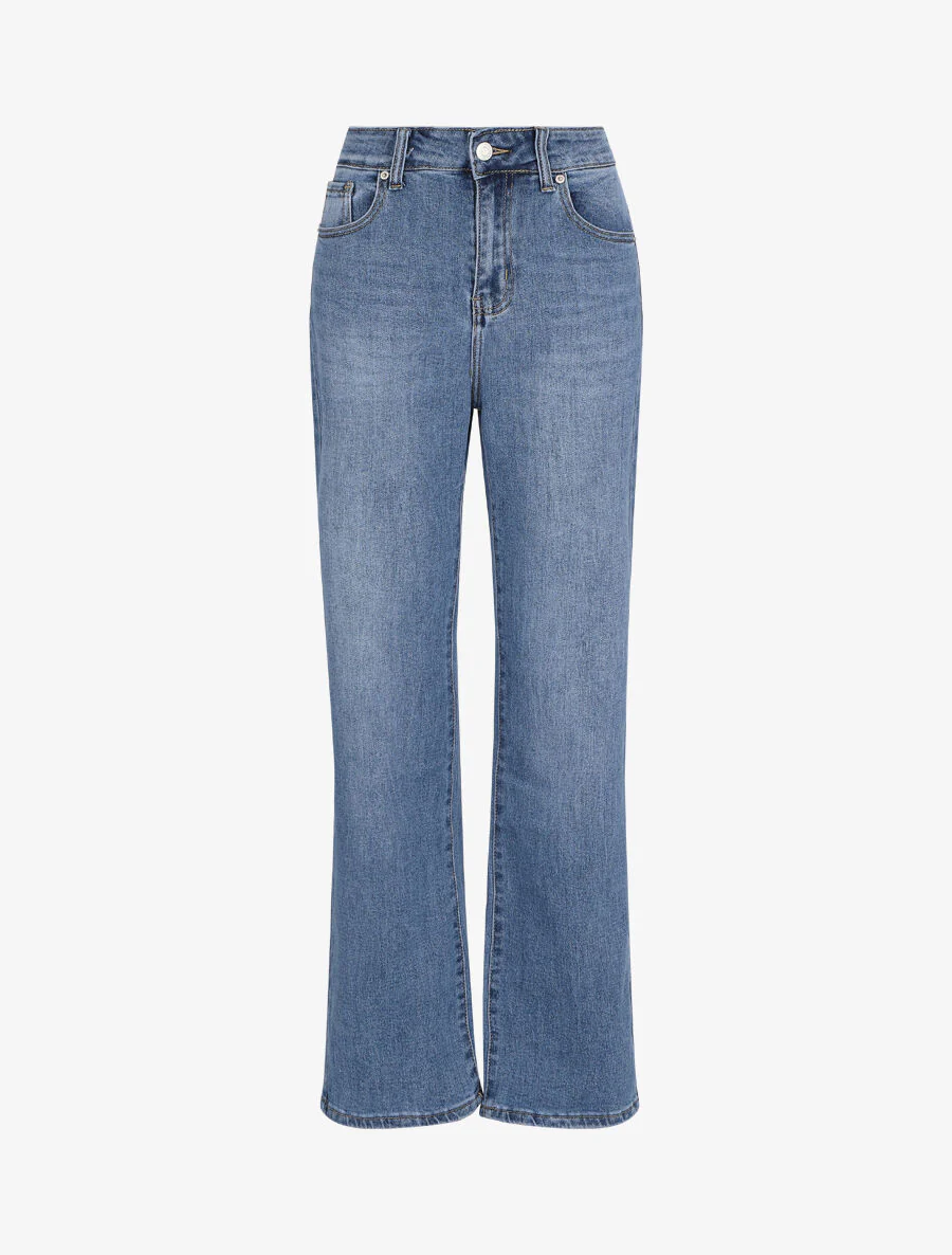 Jean rechte snit standaard taille - Blauw denim
