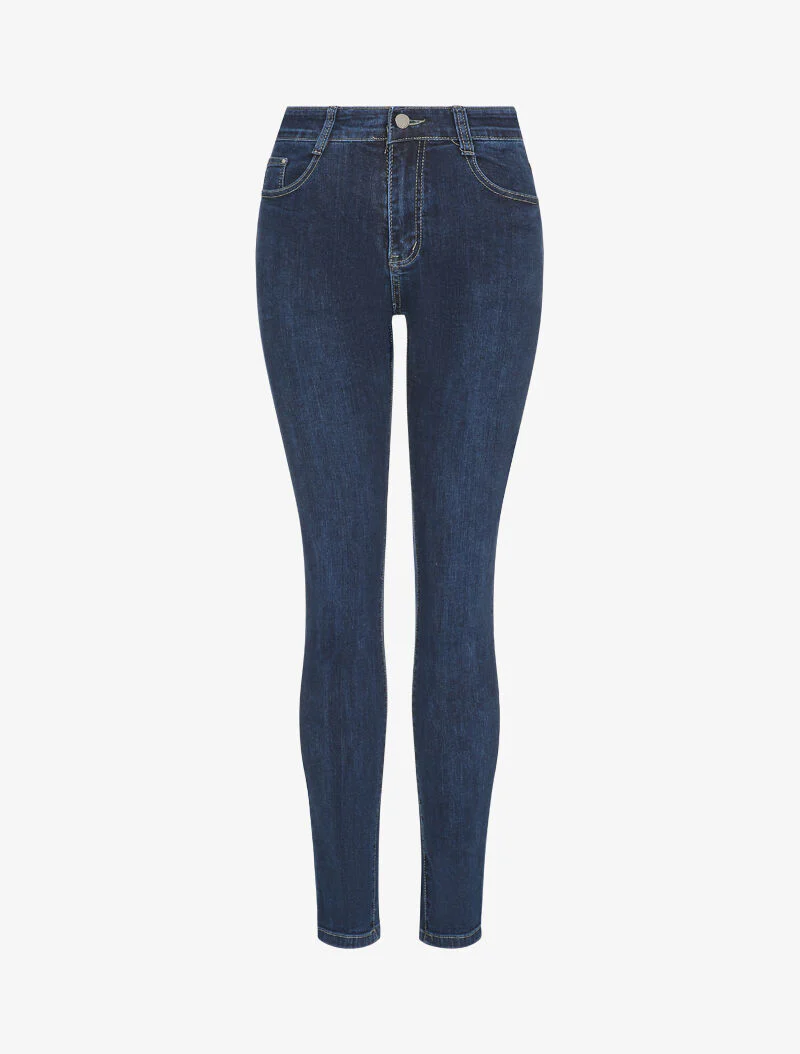 Jean stretch met standaard taille - Blauw denim