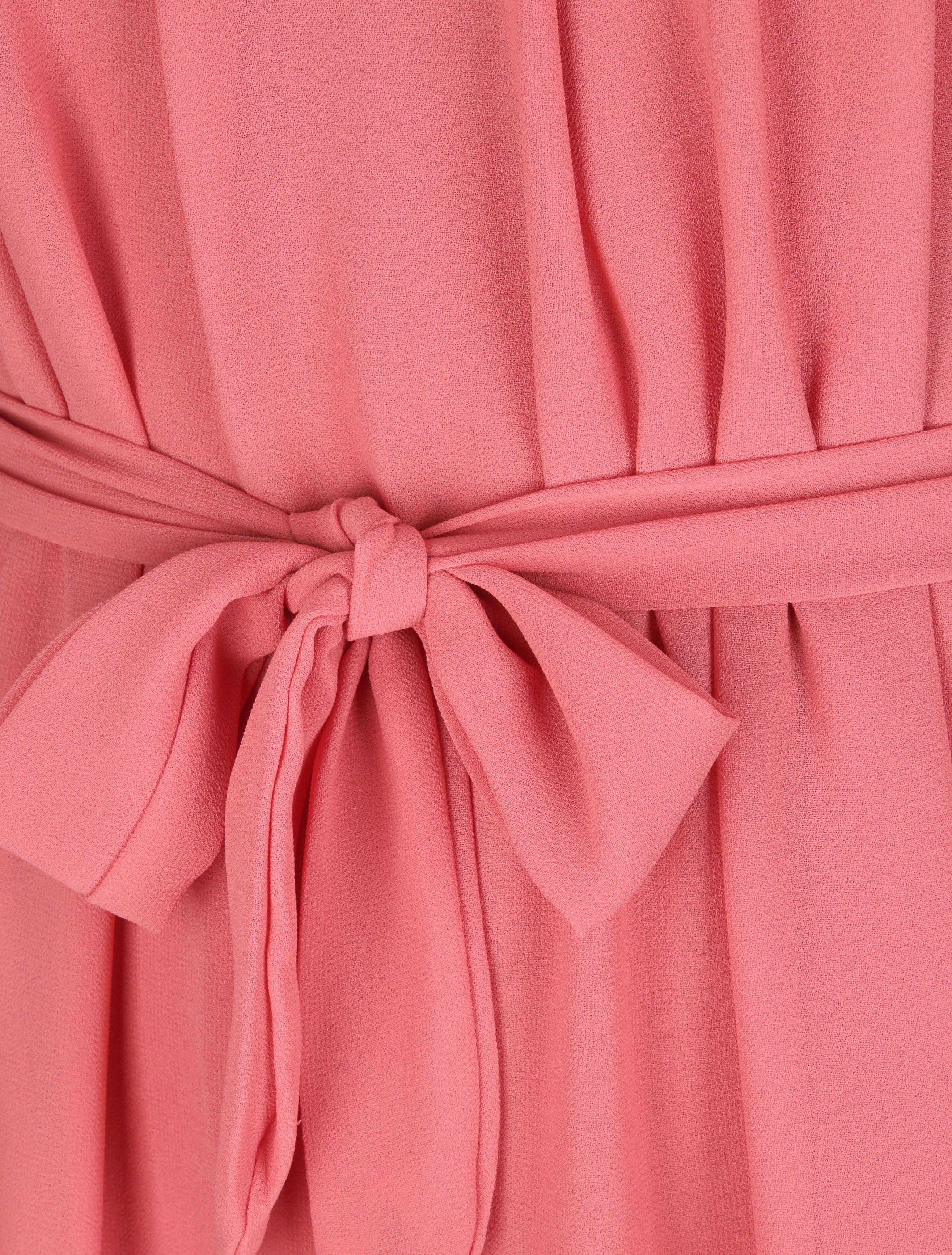 Rechte midi-jurk met kanten rug - Roze - Image 3