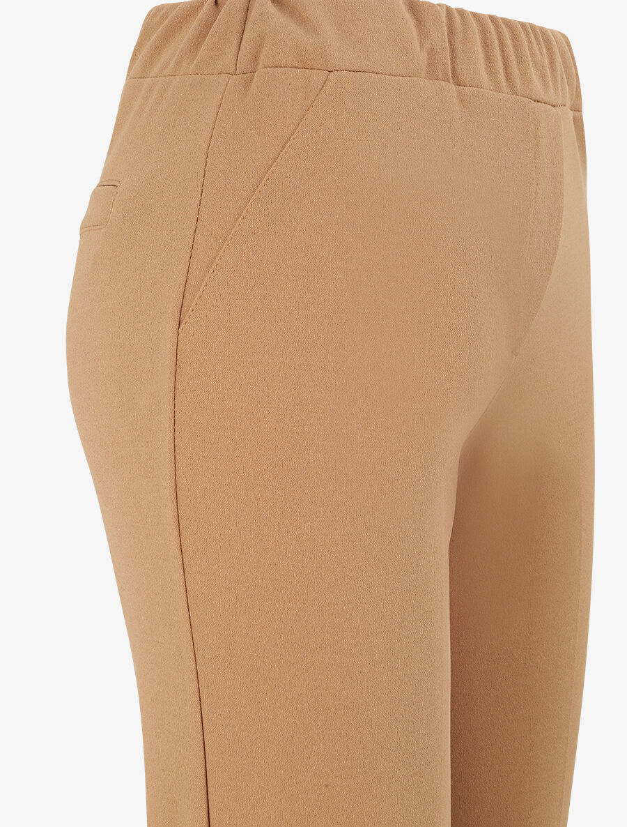Rechte pasvorm eenkleurige broek - Kameel - Image 3