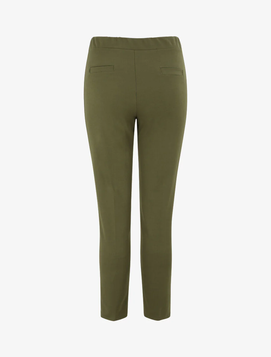 Rechte pasvorm eenkleurige broek - Khaki - Image 2