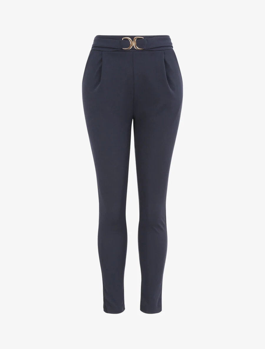 Rechte pasvorm losse broek - Donkerblauw
