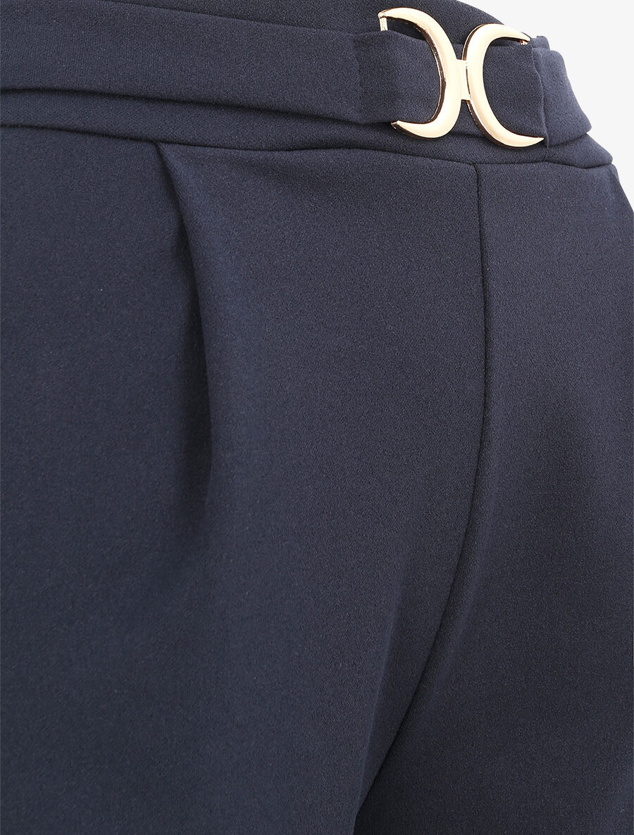 Rechte pasvorm losse broek - Donkerblauw - Image 3
