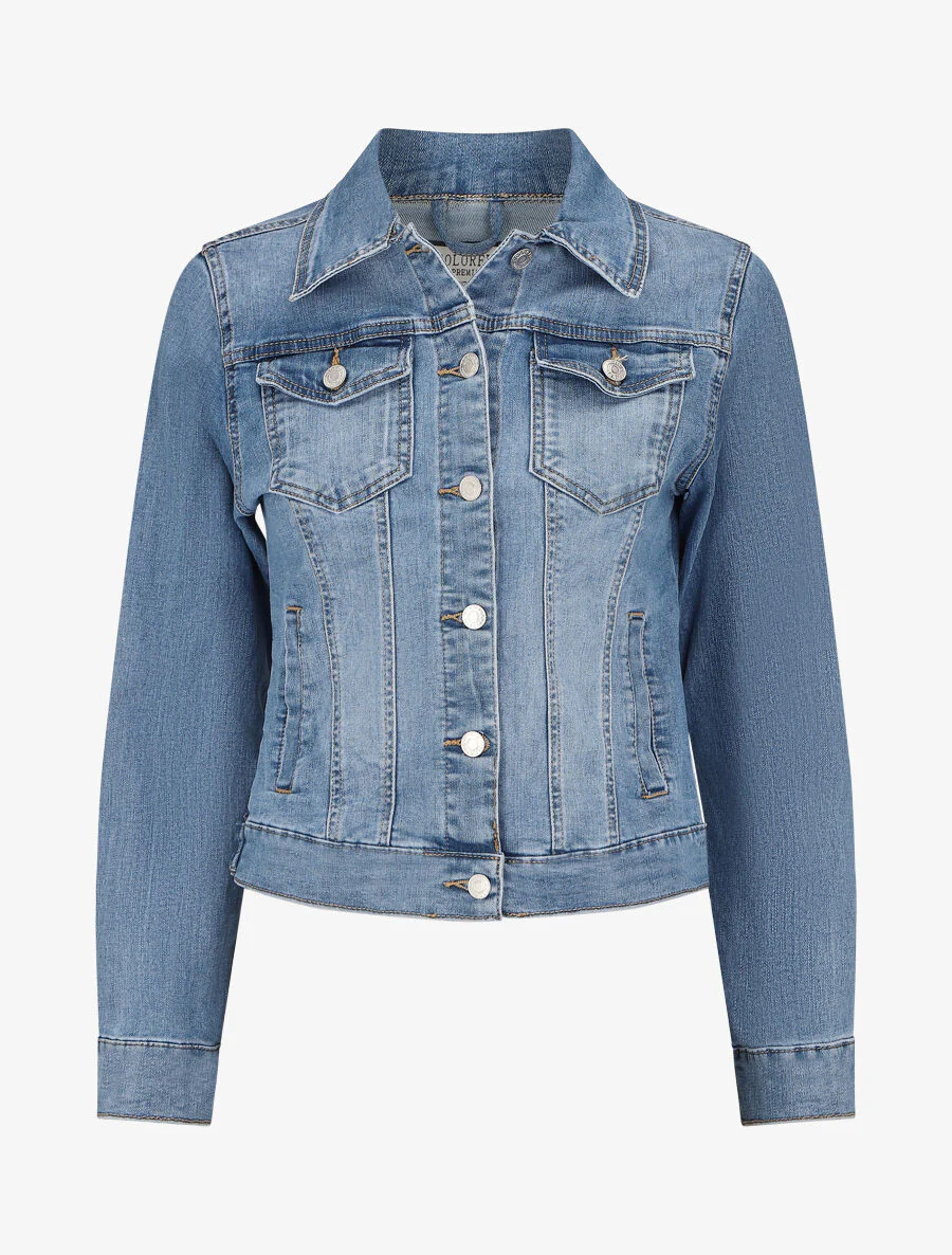 Spijkerjack met rechte snit - Blauw denim
