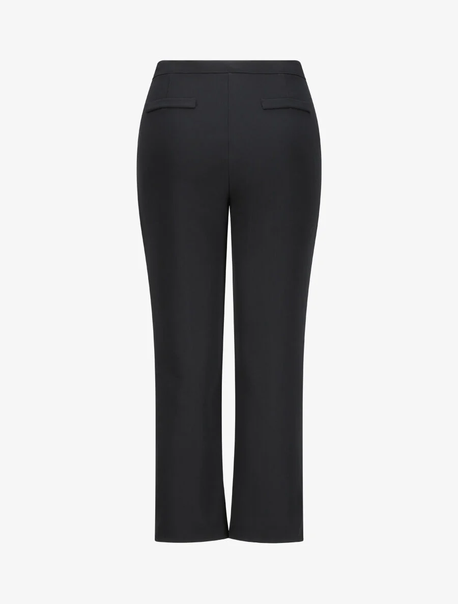 Rechte split broek - Zwart - Image 2
