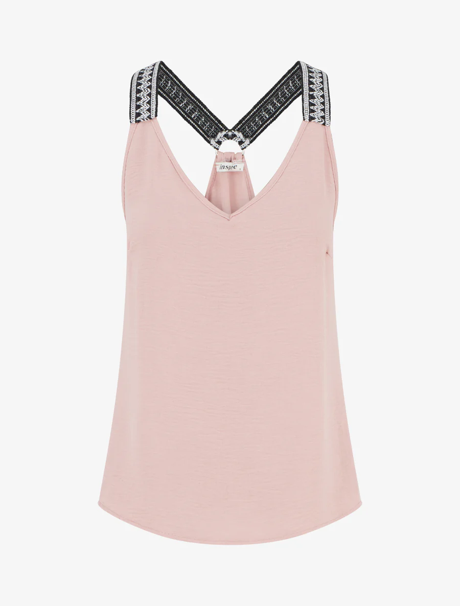 Rechte tanktop met racerback - Roos