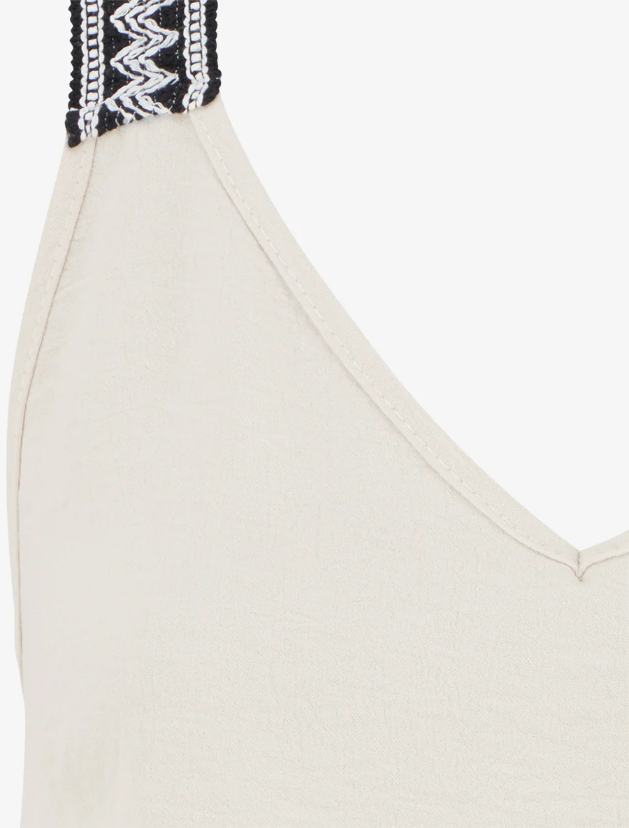 Rechte tanktop met racerback - Lichtbeige - Image 3