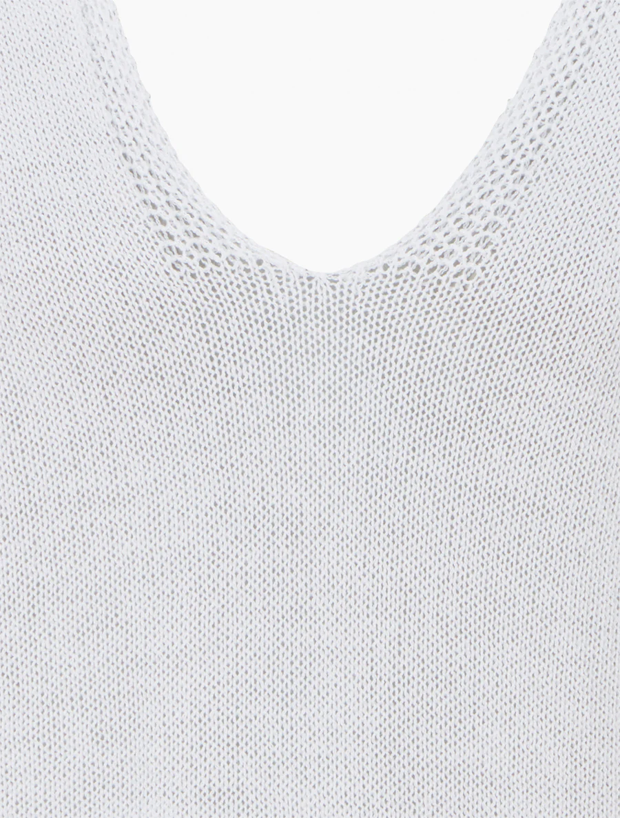 Rechtermouw mesh top met korte mouwen - Wit - Image 3