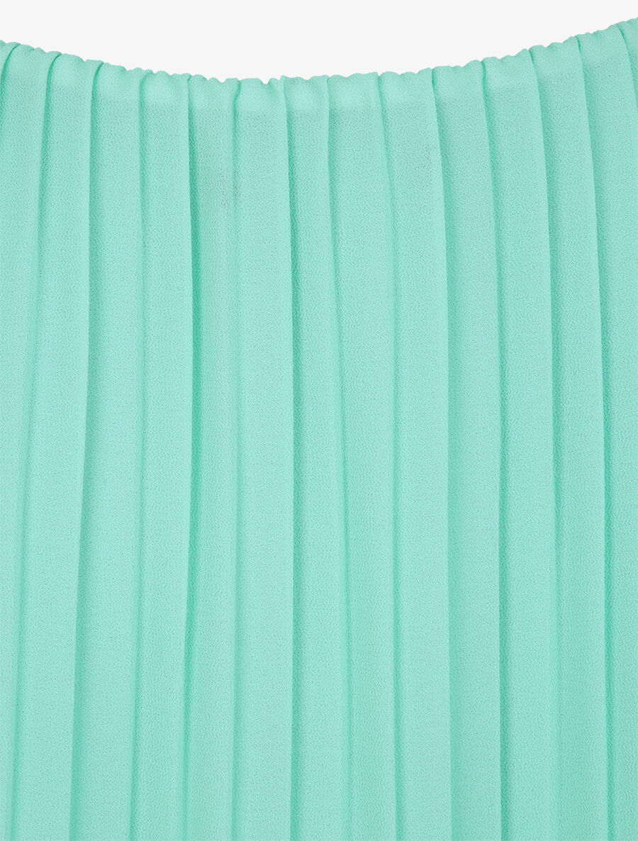 Rechts gevouwen top met volant schouders - Zeegroen - Image 3