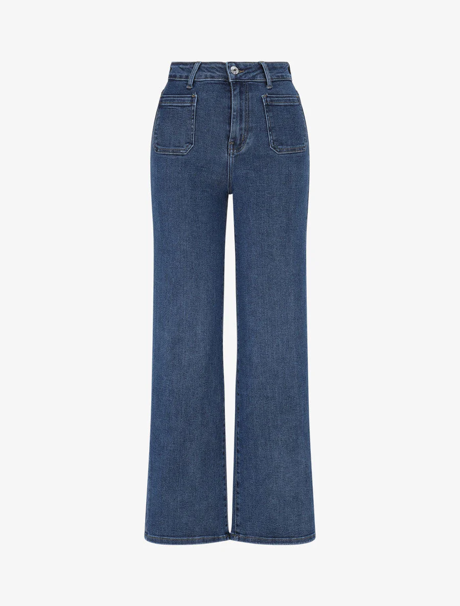 Recte standaard broek met wijde pijpen - Blauw