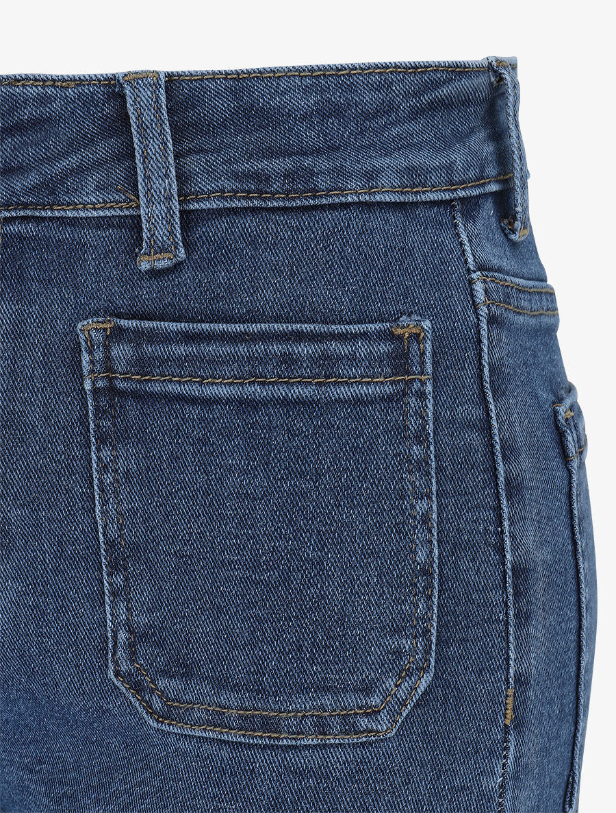Recte standaard broek met wijde pijpen - Blauw - Image 3