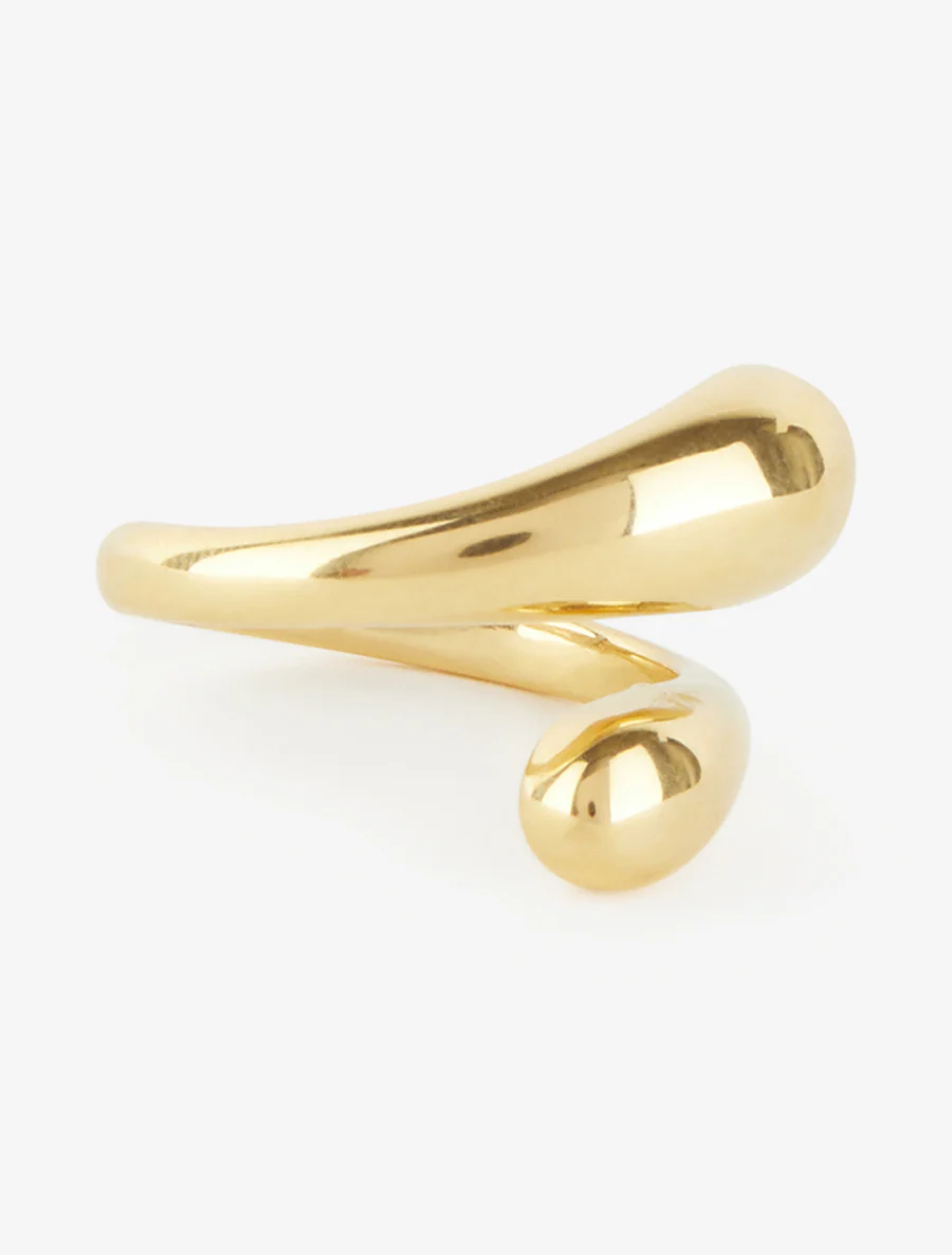 Ring in verweven druppelstijl - Goud - Image 2