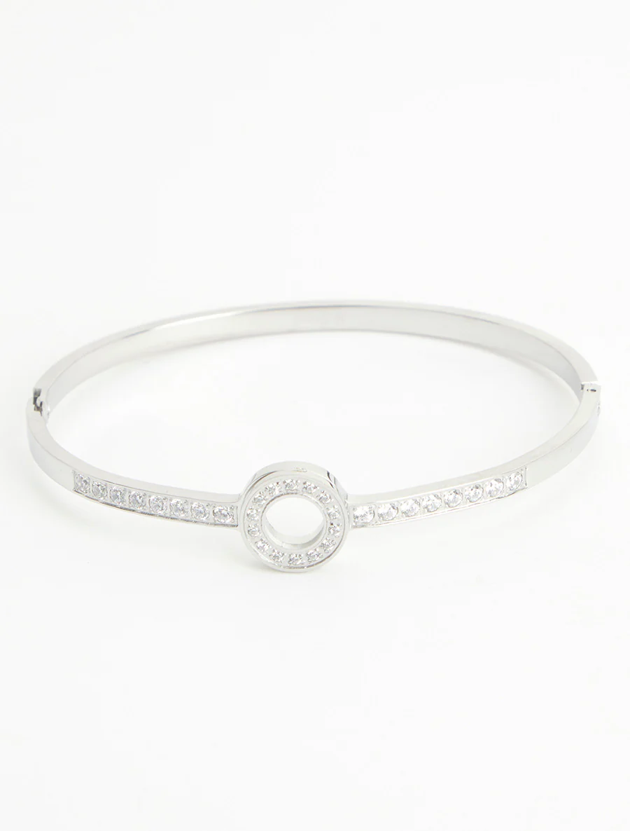 Ring met cirkelpatroon met strass-steentjes - Geld - Image 2