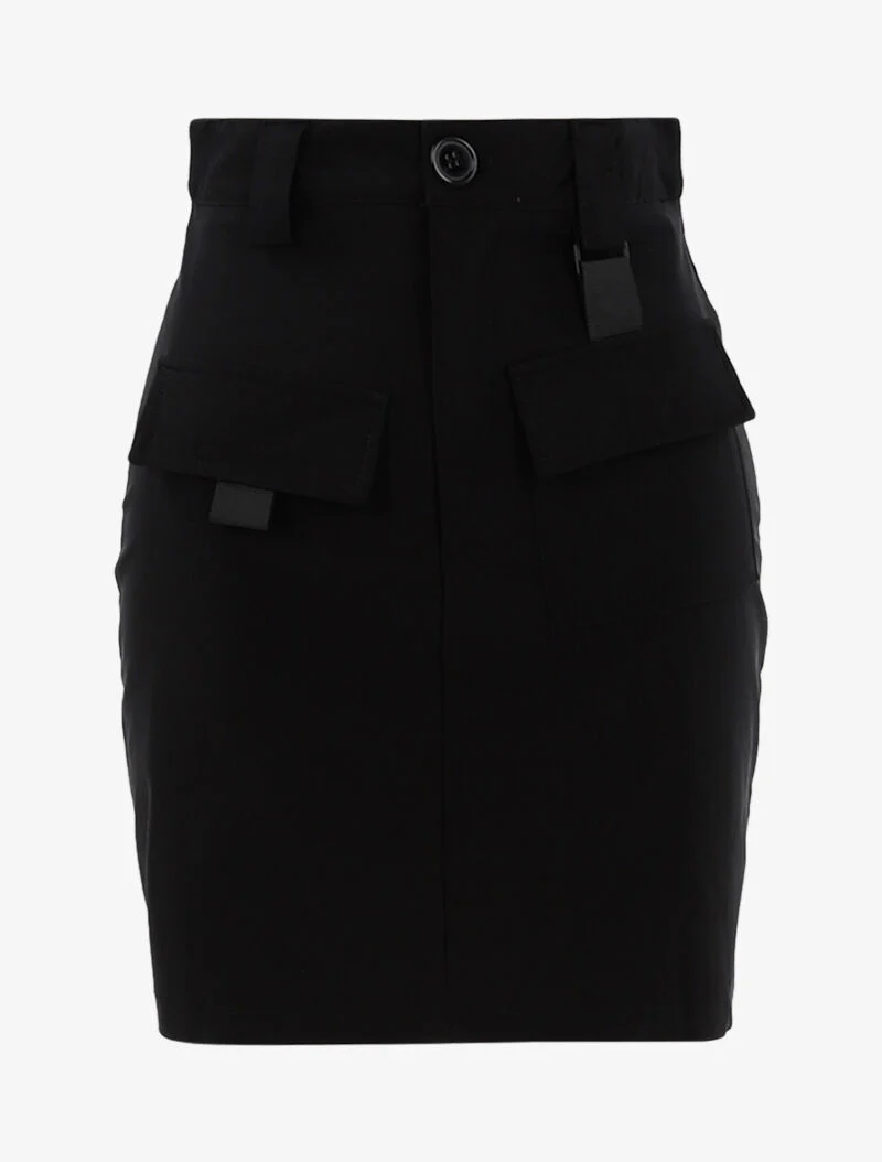 Rok met contrasterende details - zwart