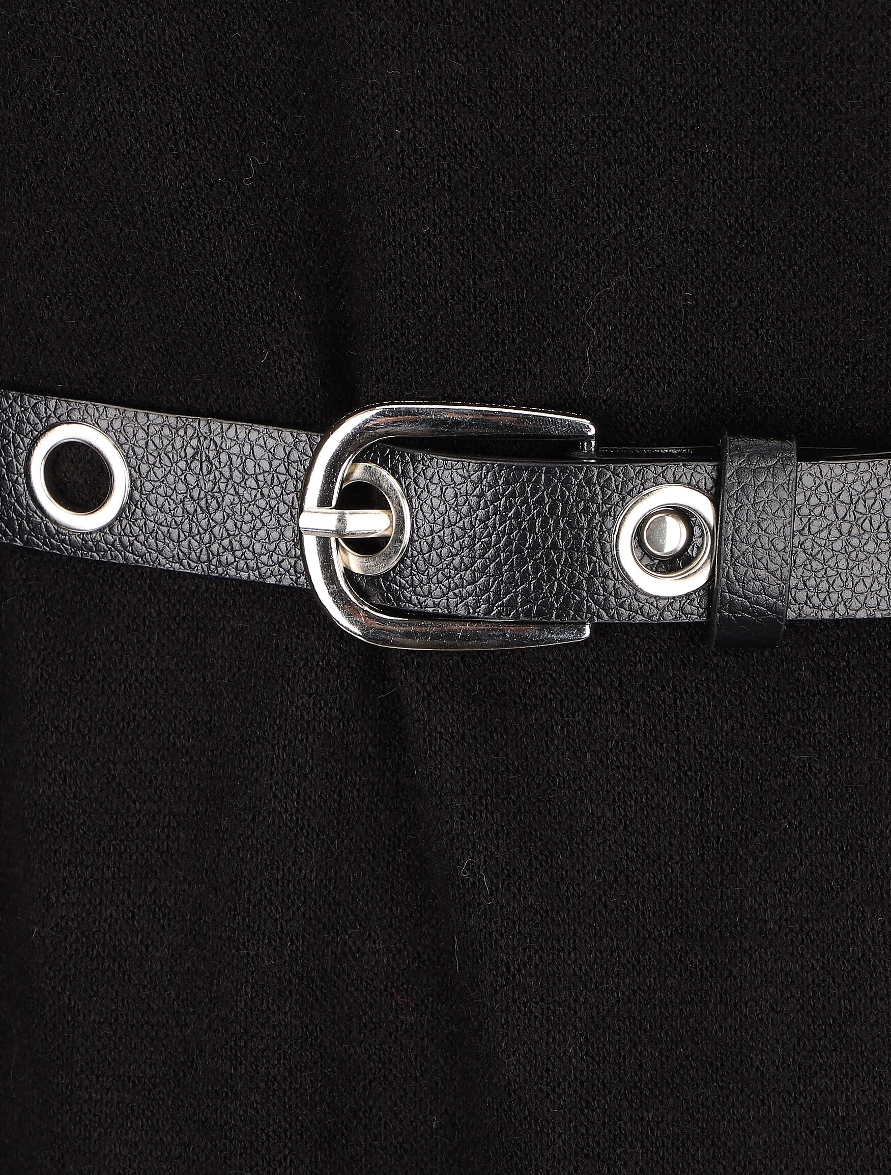 Rollkragen trui jurk - Zwart - Image 3
