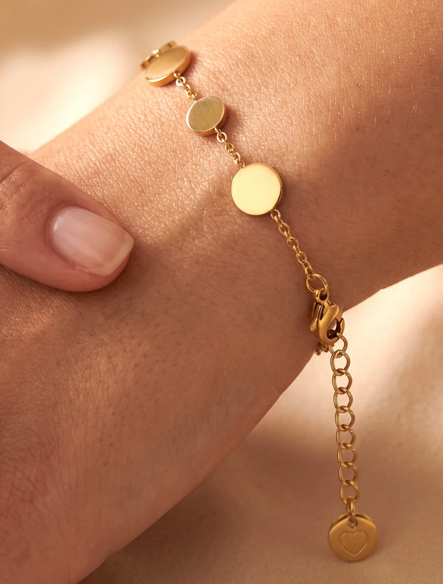 Rond bedeltjesarmband - Goud